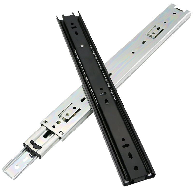 HVPAL45KG Heavy Duty Ball Bearing Drawer Slides 3-Section 8-40 Inch Snap-On Mounting | Cabinet Furniture Hardware