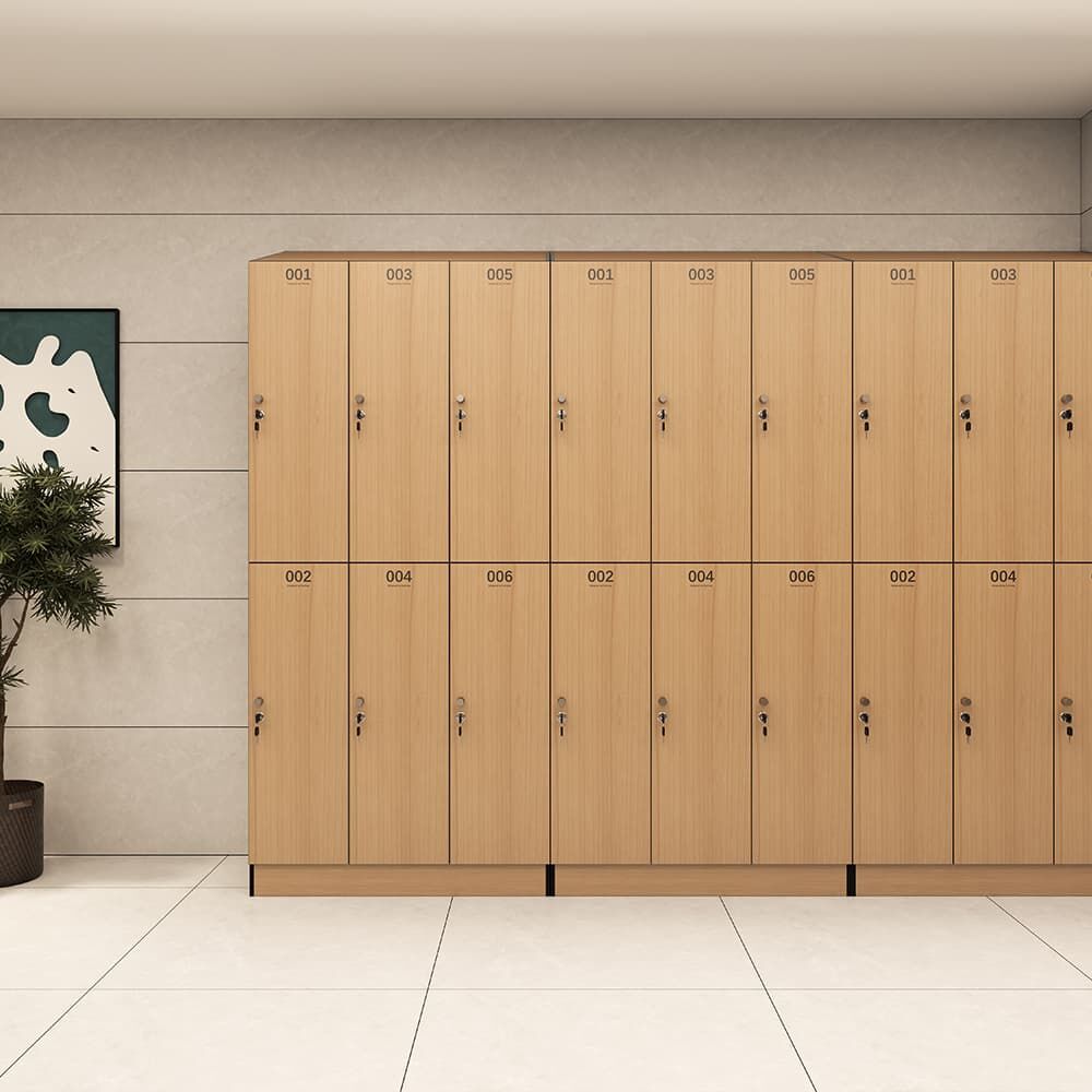 Customizable Sloping Top Locker for Offices & Gyms, Moisture-Resistant Commercial Storage