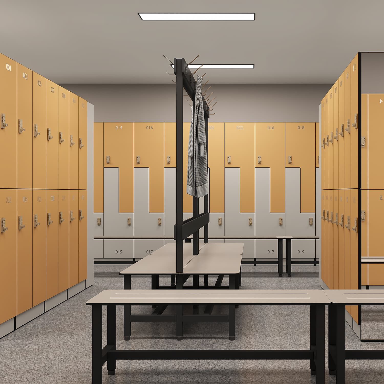 Premium Z-Type HPL Locker for High-End Fitness Clubs & Spas, Moisture ...