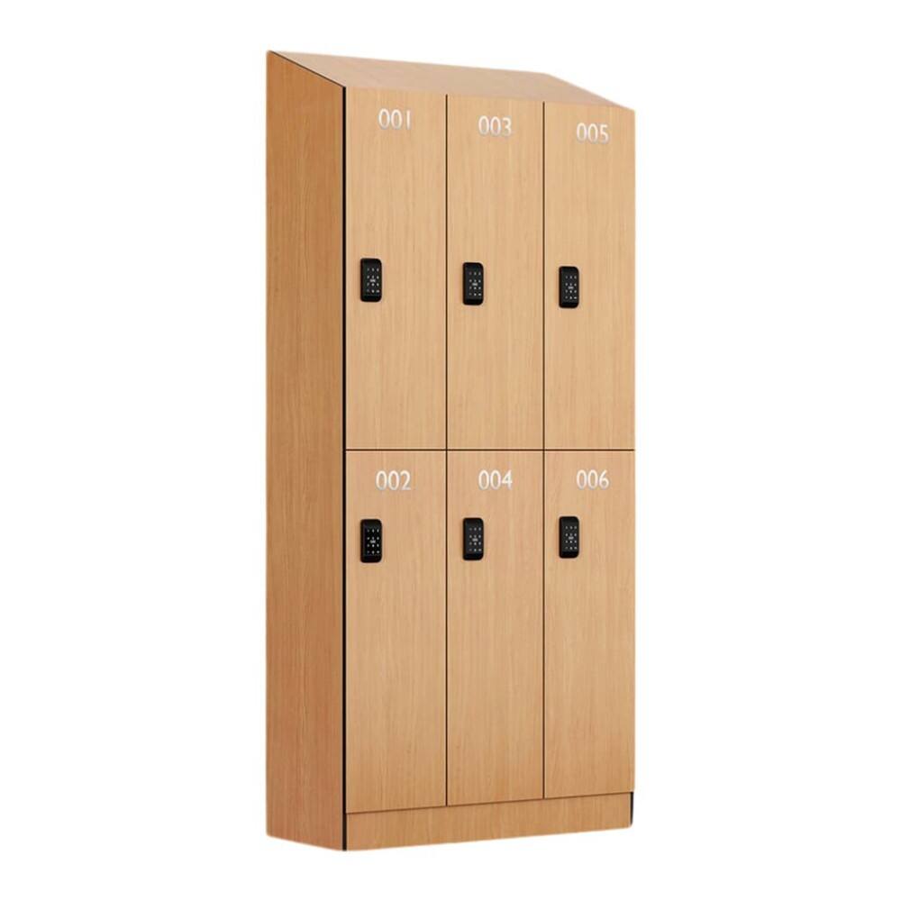 Durable Sloping Top Locker for Schools & Retail Stores, Anti-Dust Commercial Storage with Custom Angles