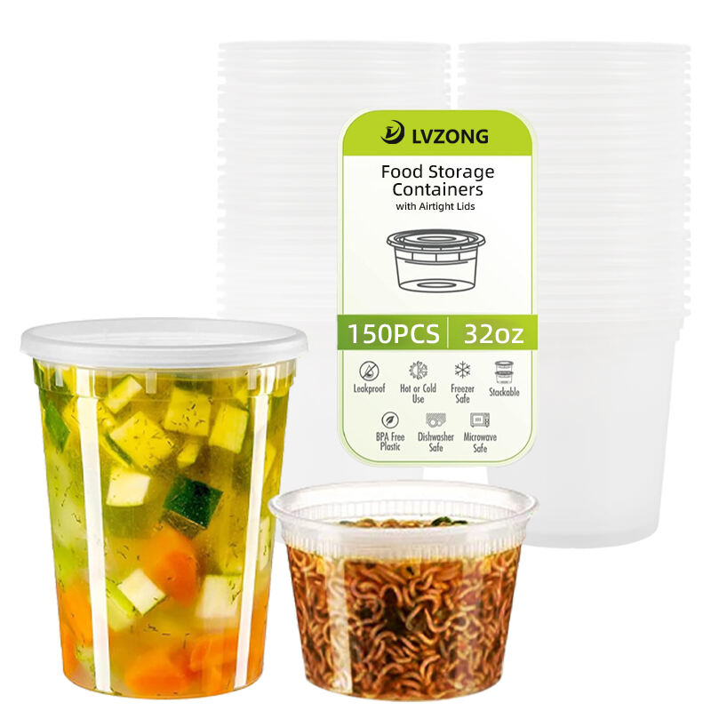 Clear PP Deli Containers with Lids