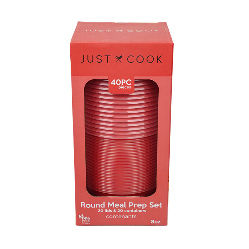 Food Storage Containers [20 Set] 8oz 16oz Disposable Plastic Round Meal Prep Container| BPA Free | Stackable | Leakproof | Microwave /Dishwasher/Freezer Safe