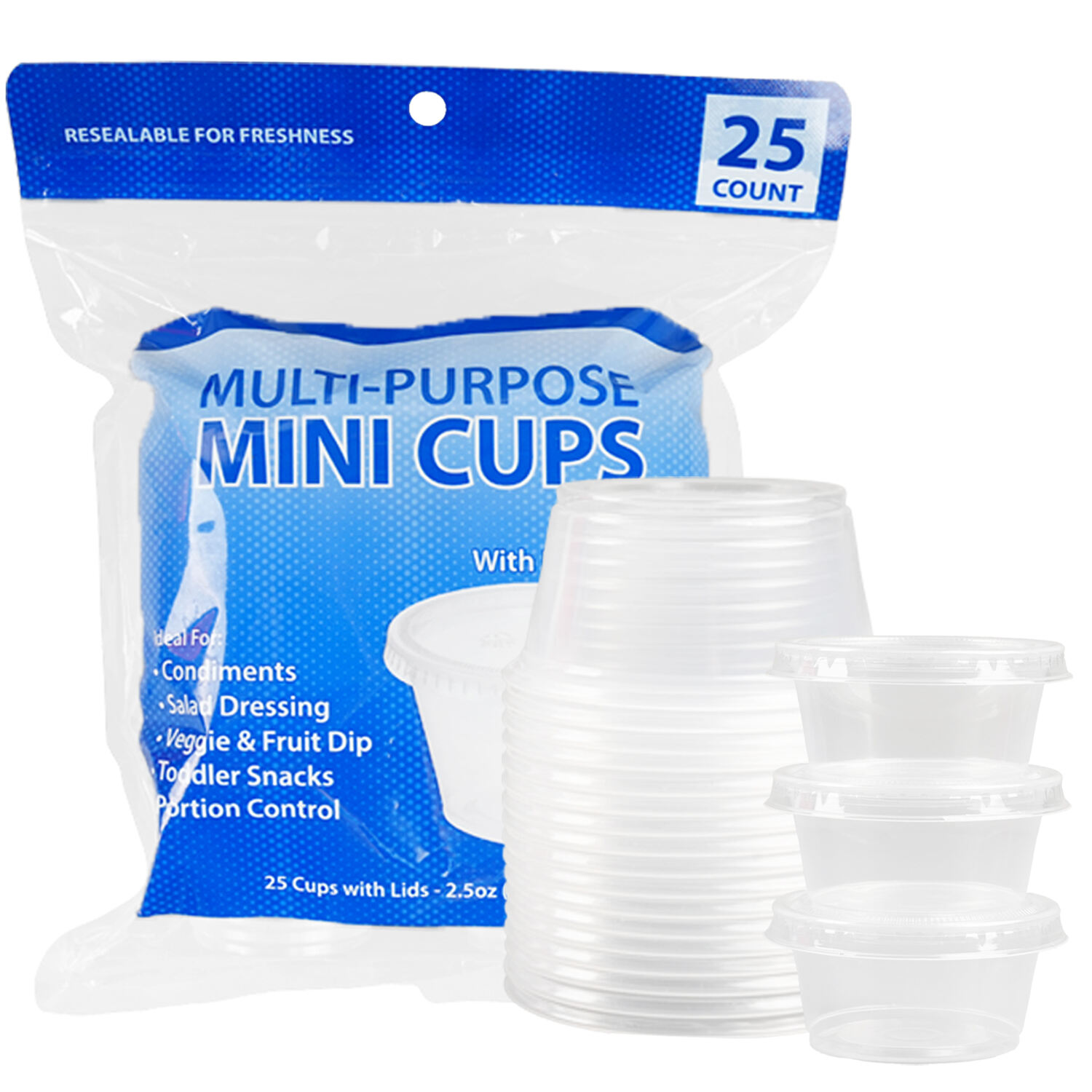 2 oz Jello Shot Cups with Lids, Sturdy & Food Safe Disposable Plastic Portion Condiment Dipping Sauce Cups, Small Containers for Salad Dressing