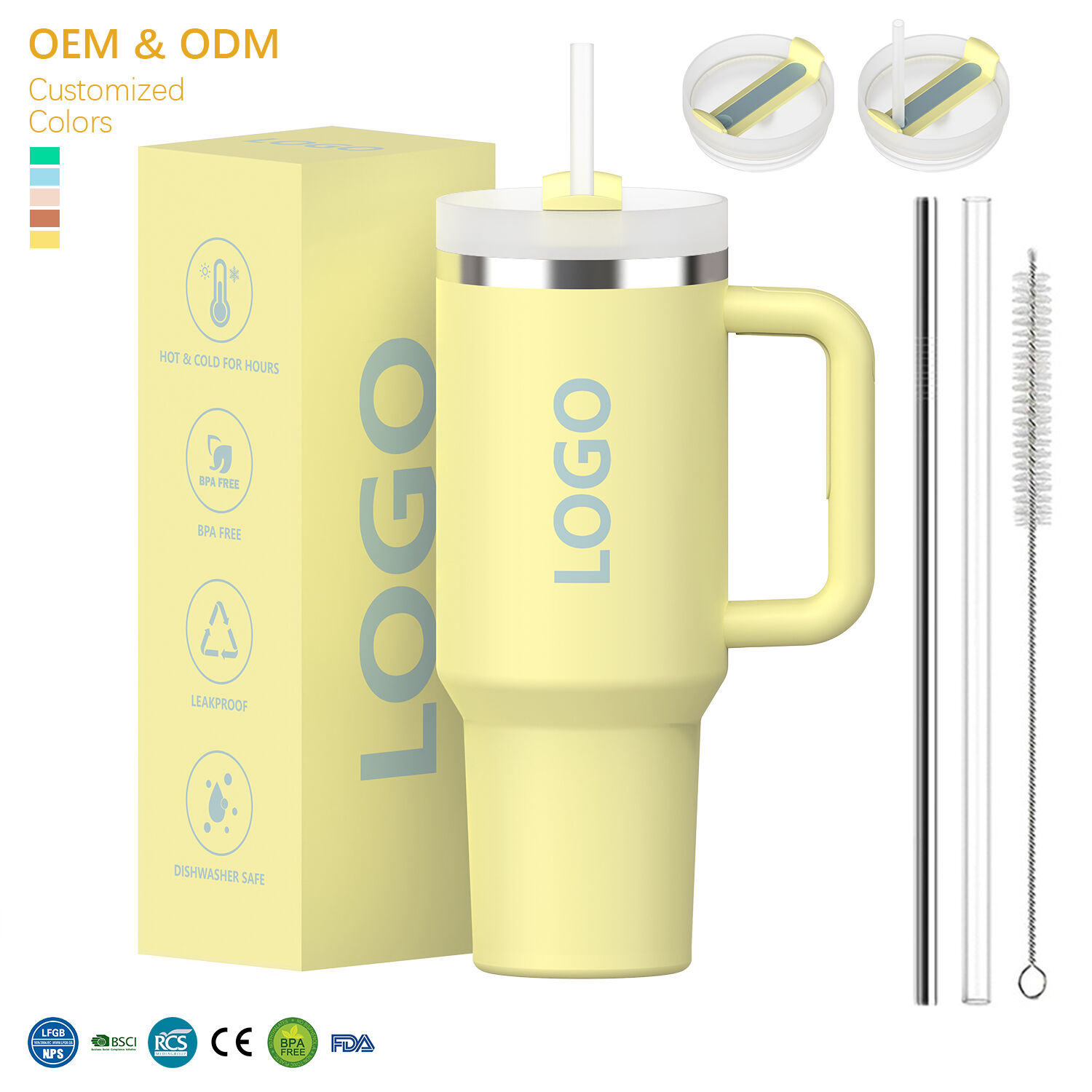 קיבולת généreuse של 40 אונקיות ללחיצה לאורך כל היום