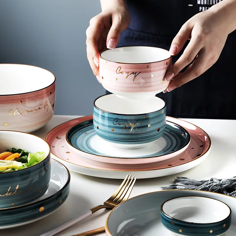 Wave shape plates hit European market, fine bone china dinnerware improve the quality of home life