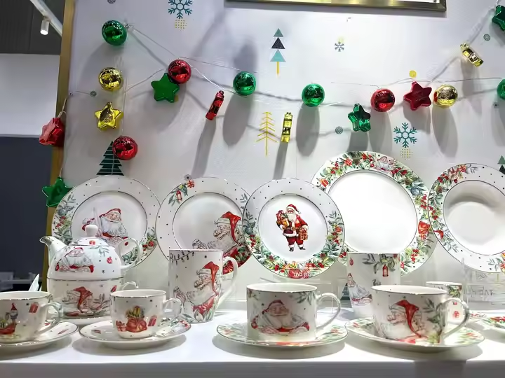 Christmas series dinnerware set and tea set collection