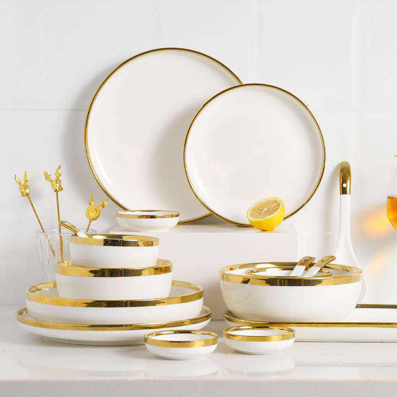 White Porcelain Dinnerware Sets: Trail Waves to the Table with them TaoHui Porcelain