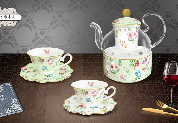 Egyéni porcelán teakészlet – Elegáns kávé- és teakedvenc ajándékkészlet Valentin-napra, esküvőkre vagy különleges alkalmakra | OEM/ODM