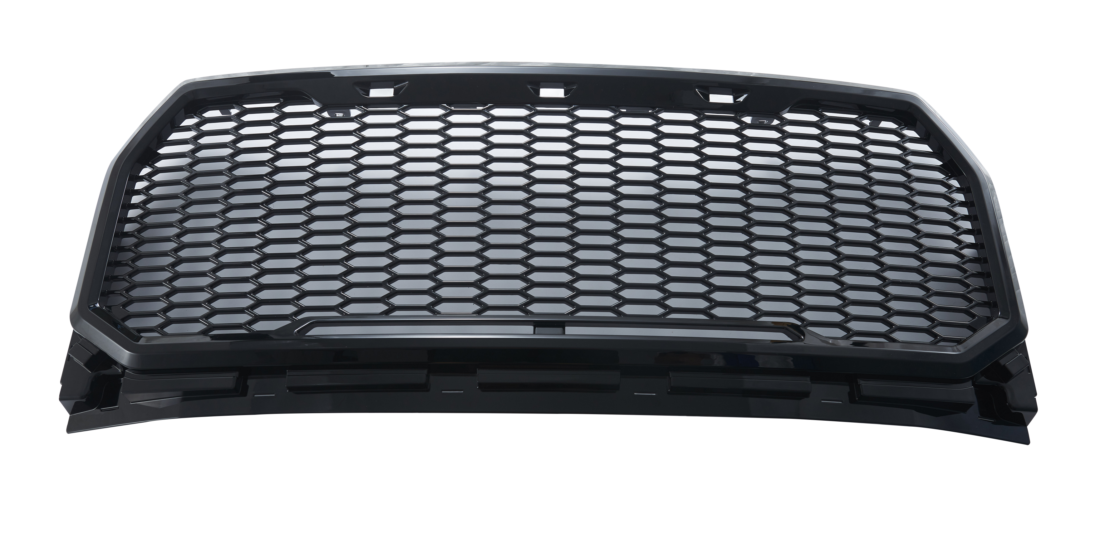 Grila për Ford F-150 2015-2017 Ford F-150 FT-003-7 larg mat black painting, krom gjasë poshtë dhe 4fjalë