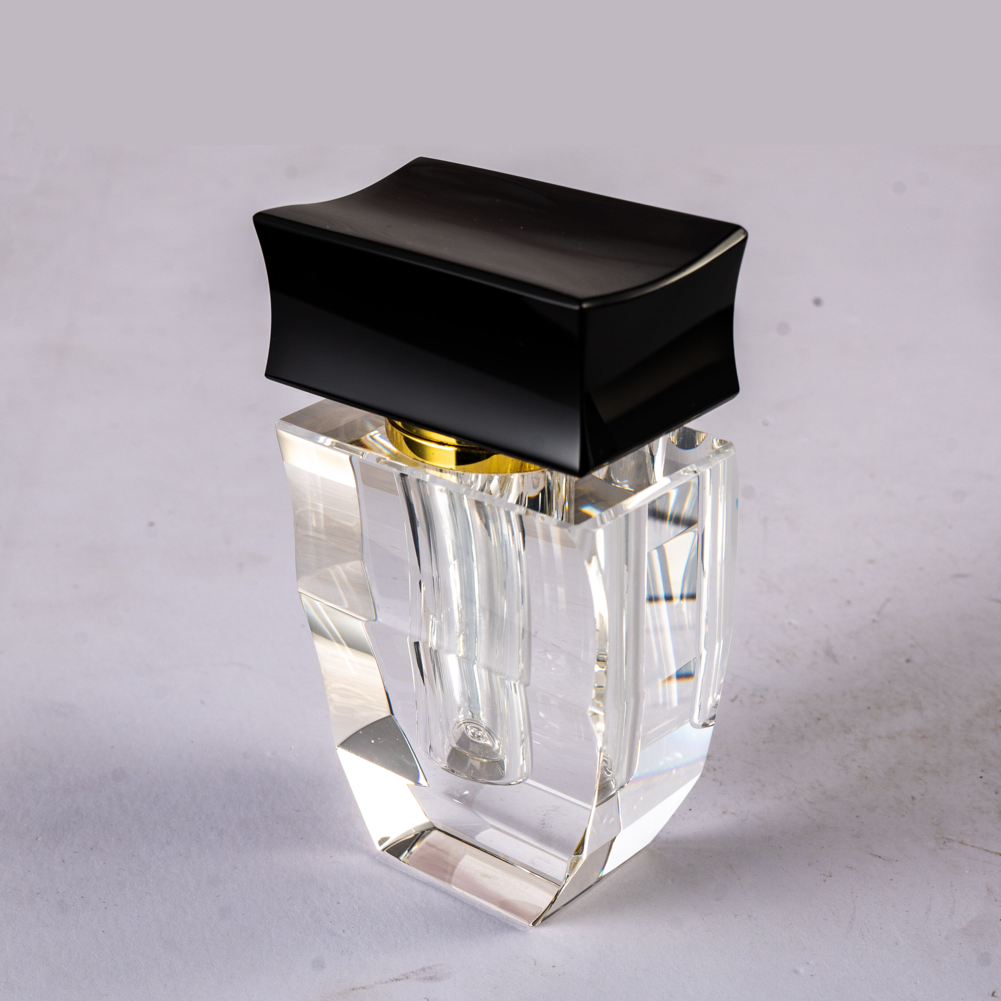 SmallBridge Luxo Frascos de Perfume de Cristal Atacado Frascos de Perfume Pretos com Óleo Essencial Avançado e Bastão de Gota a Gota