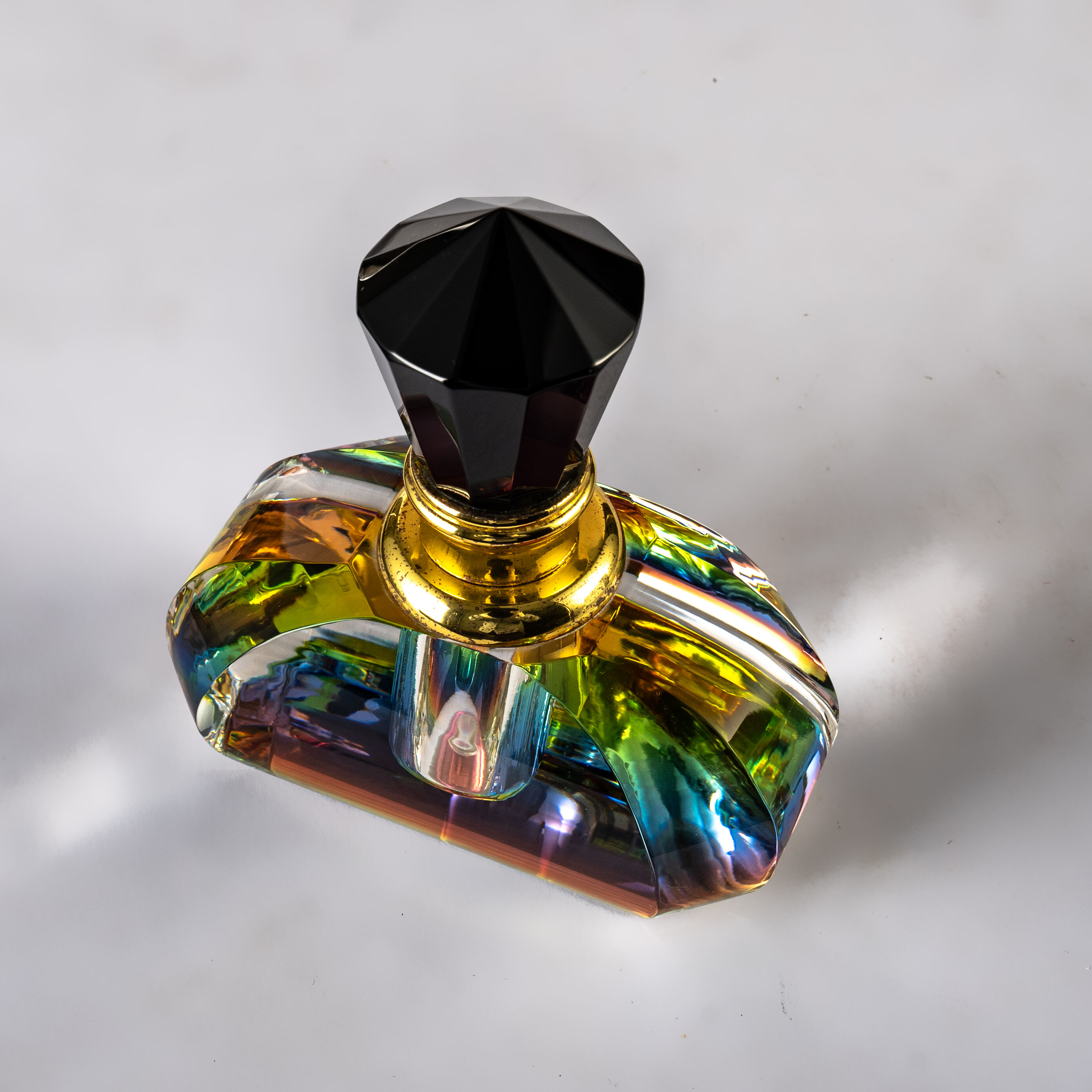 SmallBridge Frasco de Perfume de Cristal Luxo Atacado com Tampa Preta e Cor Revestida com Bastão de Gota Adequado para Uso Pessoal