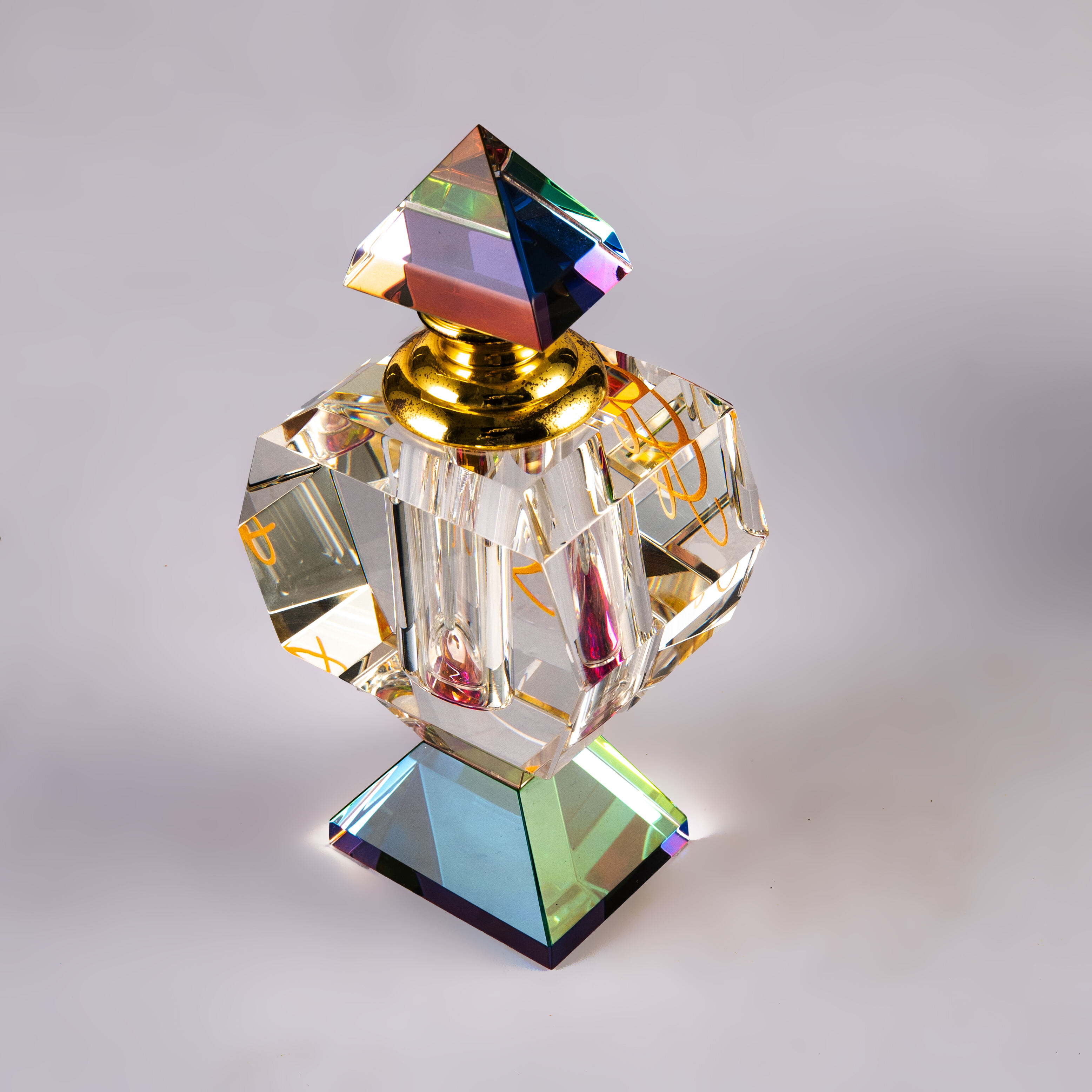 SmallBridge Frasco de Perfume de Cristal de Luxo Atacado com Revestimento a Jato de Areia e Revestimento a Cores Frasco de Óleo Essencial Avançado com Bastão Drip para Uso Pessoal