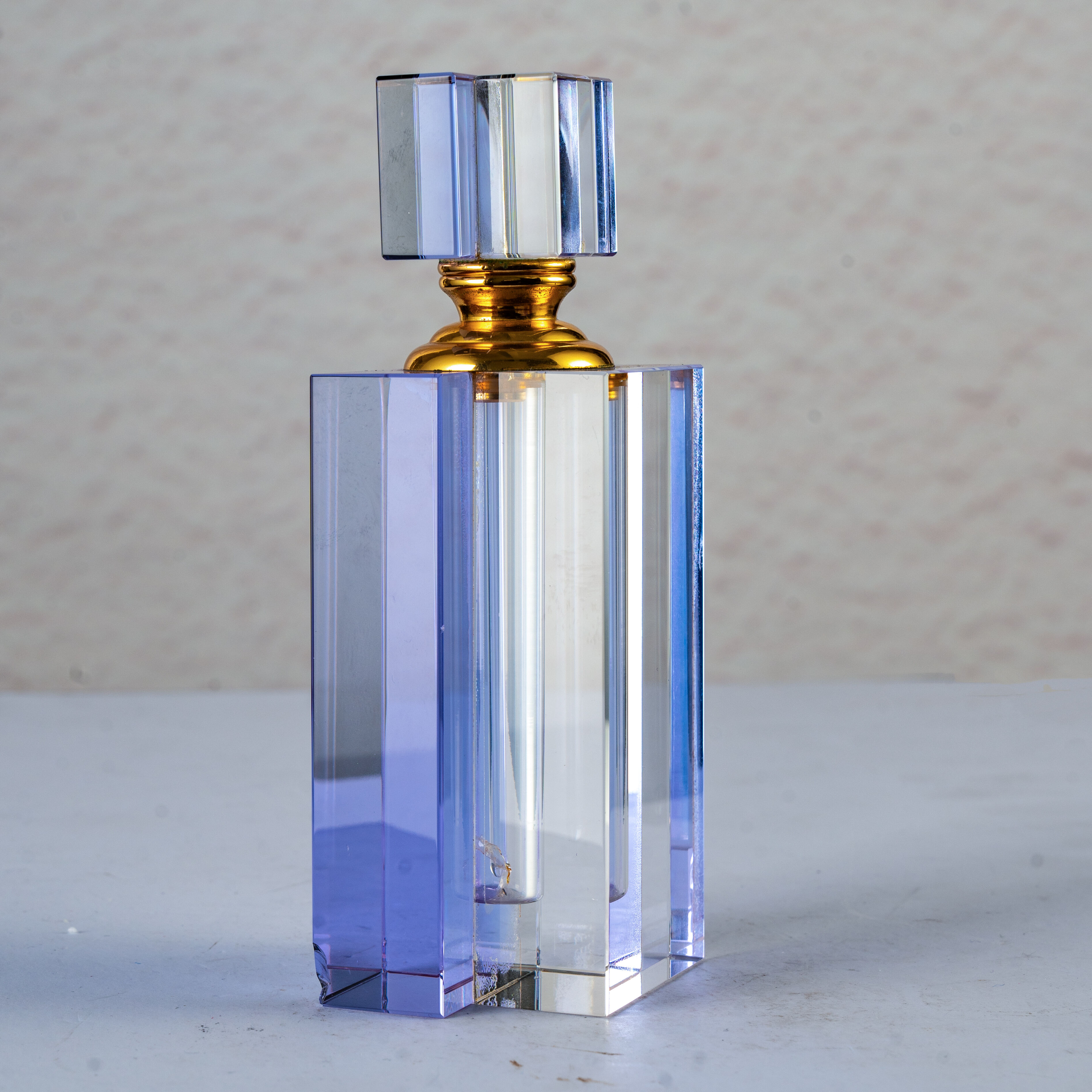 SmallBridge Crystal new product transparent and purple splicing perfume bottle can be customized perfume bottle essential oil bottle empty bottle gift giving high-end products
