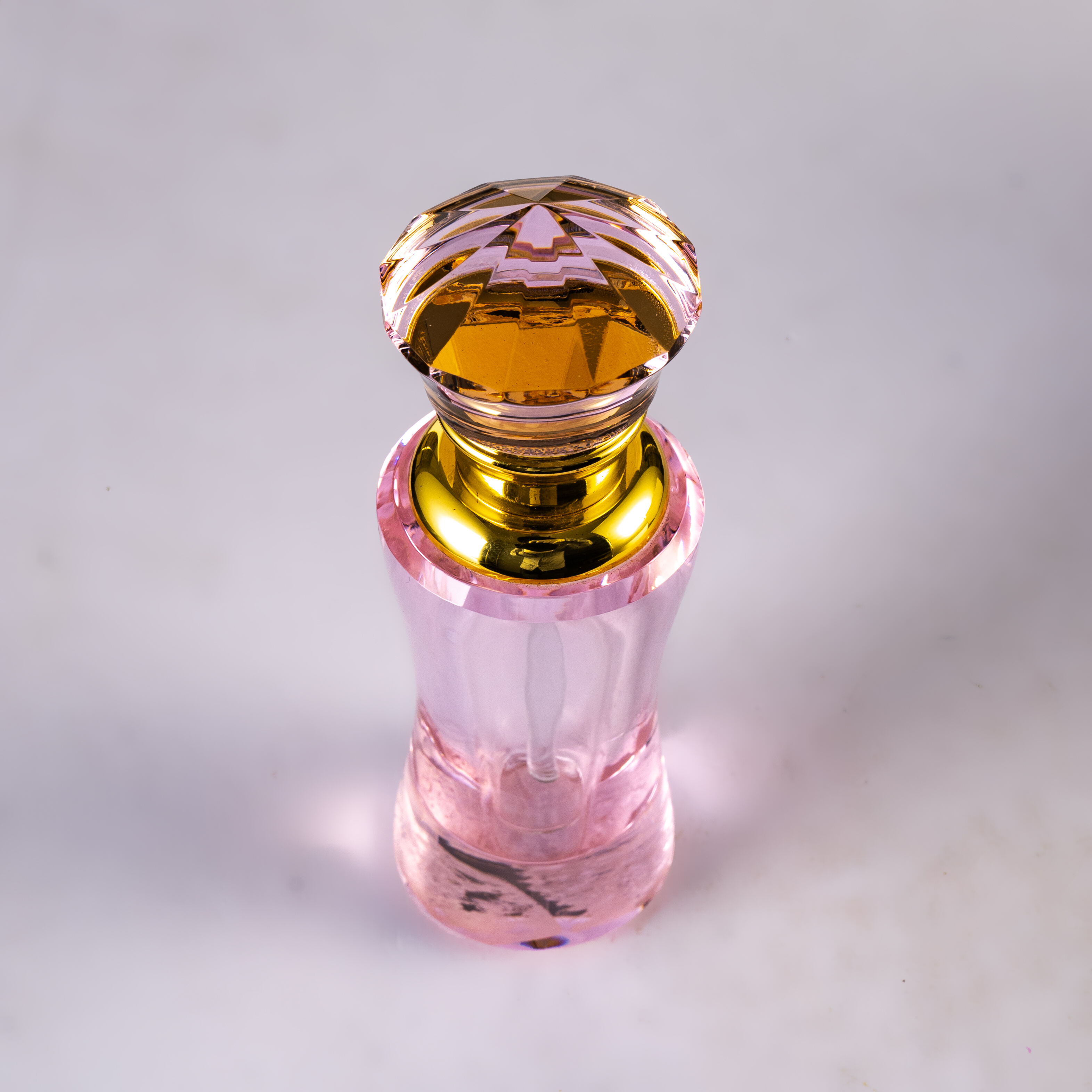 SmallBridge Luxo Frasco de Perfume de Cristal Atacado Rosa Premium Frasco de Óleo Essencial de Alta Qualidade com Bastão de Gota a Gota para Uso Pessoal