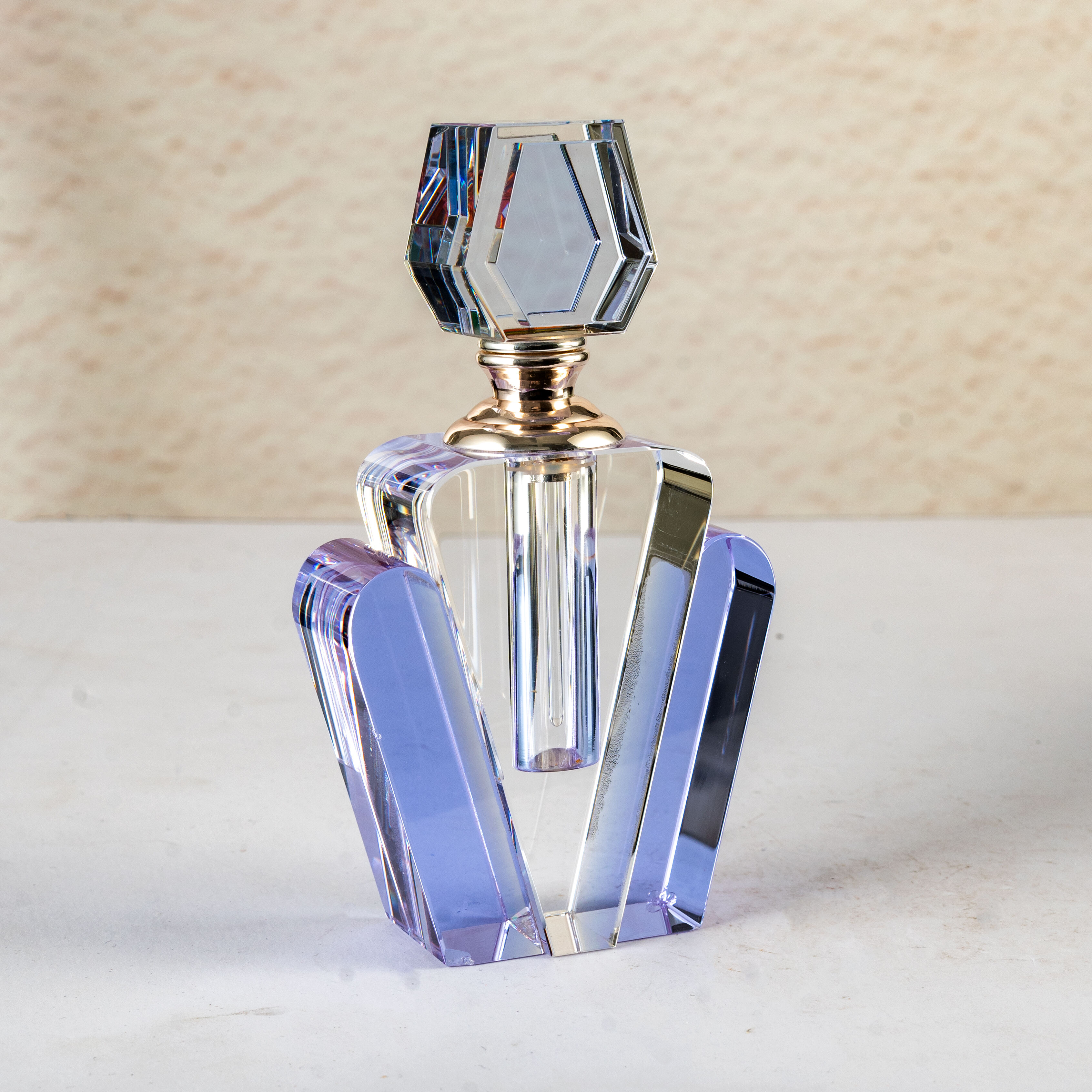 SmallBridge Crystal new product transparent and purple perfume bottle can be customized perfume bottle essential oil bottle empty bottle gift high-end product