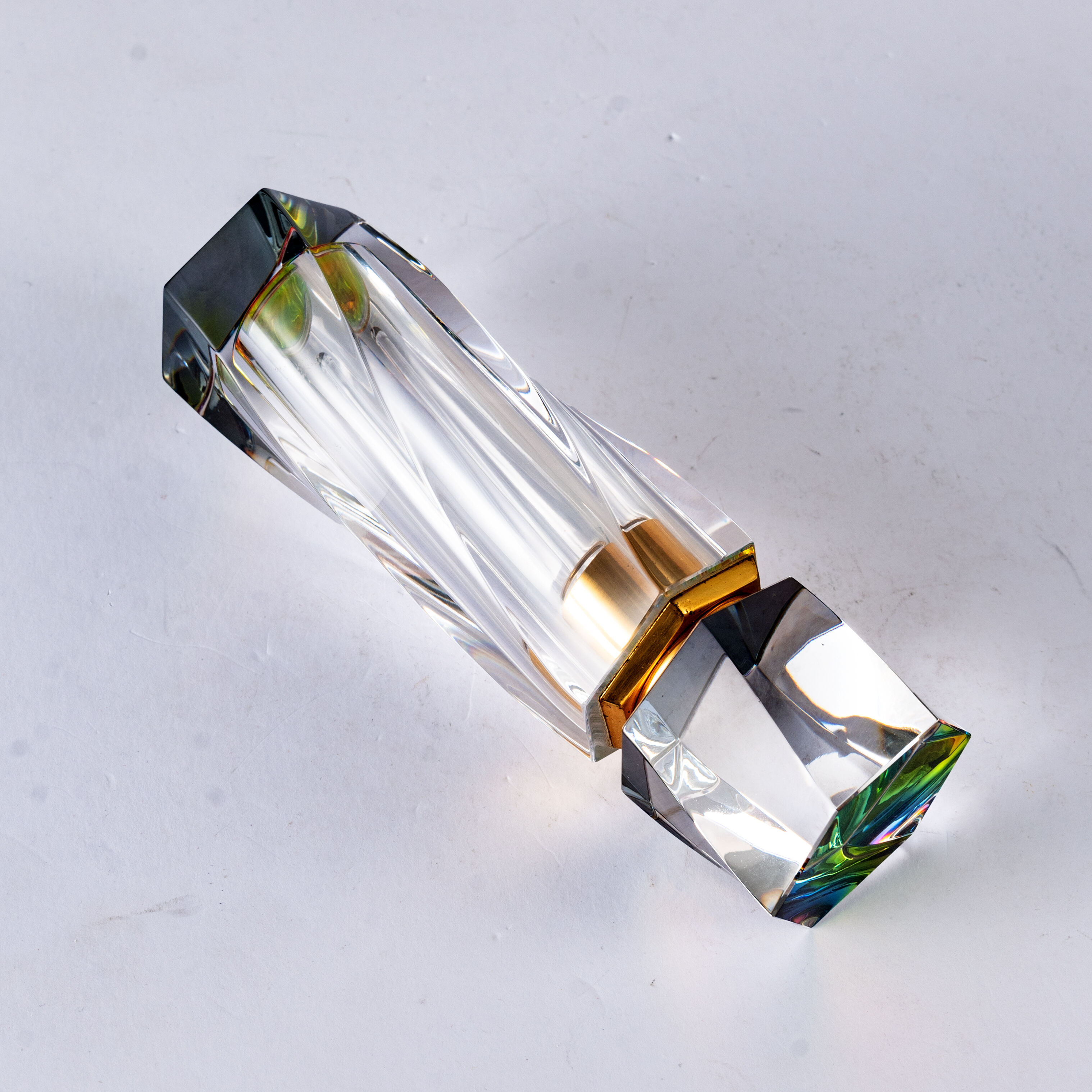 Smallbridge تصميم جديد بالجملة زجاجة عطر شفافة لولبية الماس عملية طلاء الألوان زجاجة عطر زجاجة زيت عطري زجاجة سائل