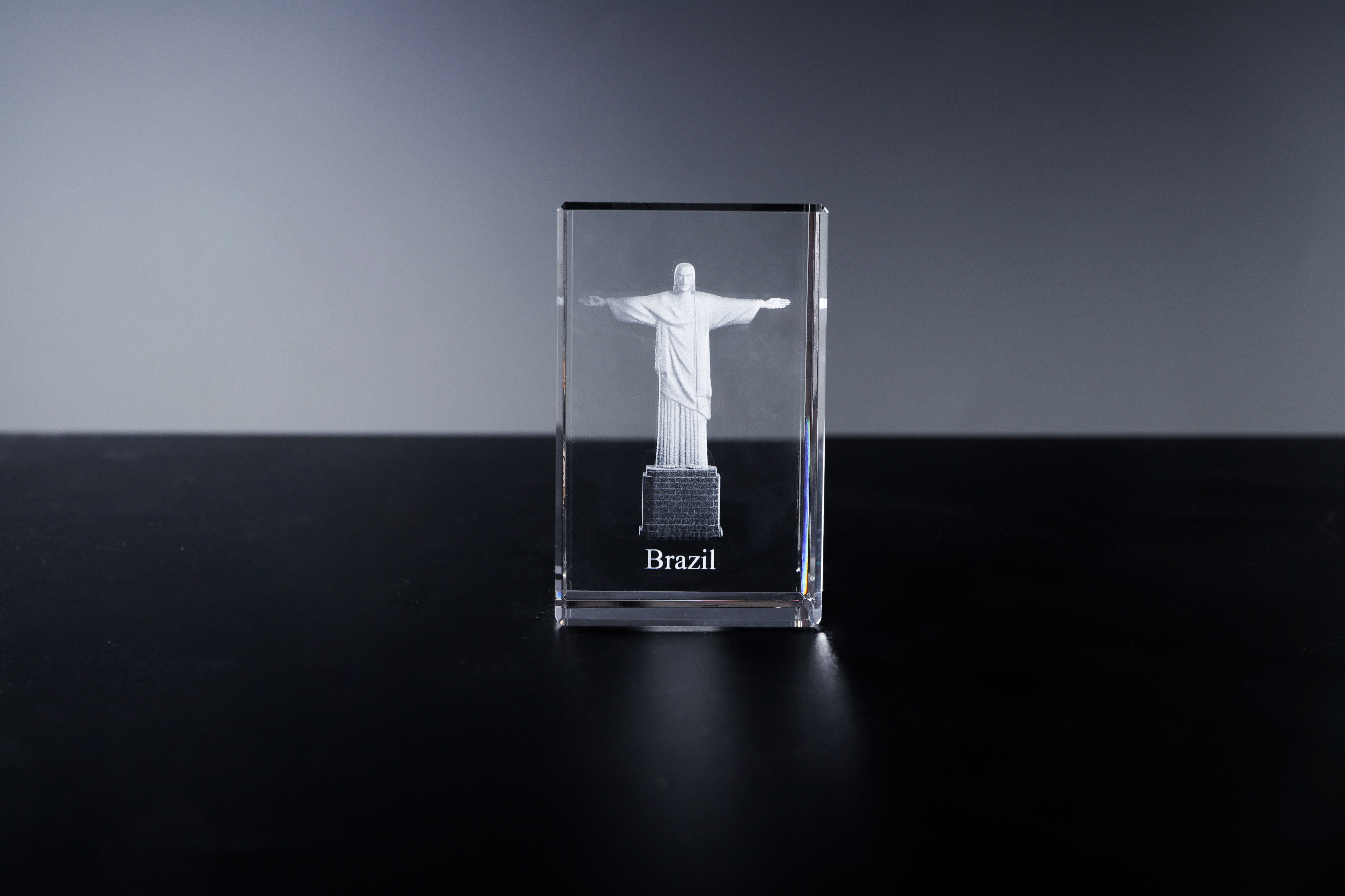 Regalo di cristallo laser 3D con il famoso artigianato brasiliano Corcovado