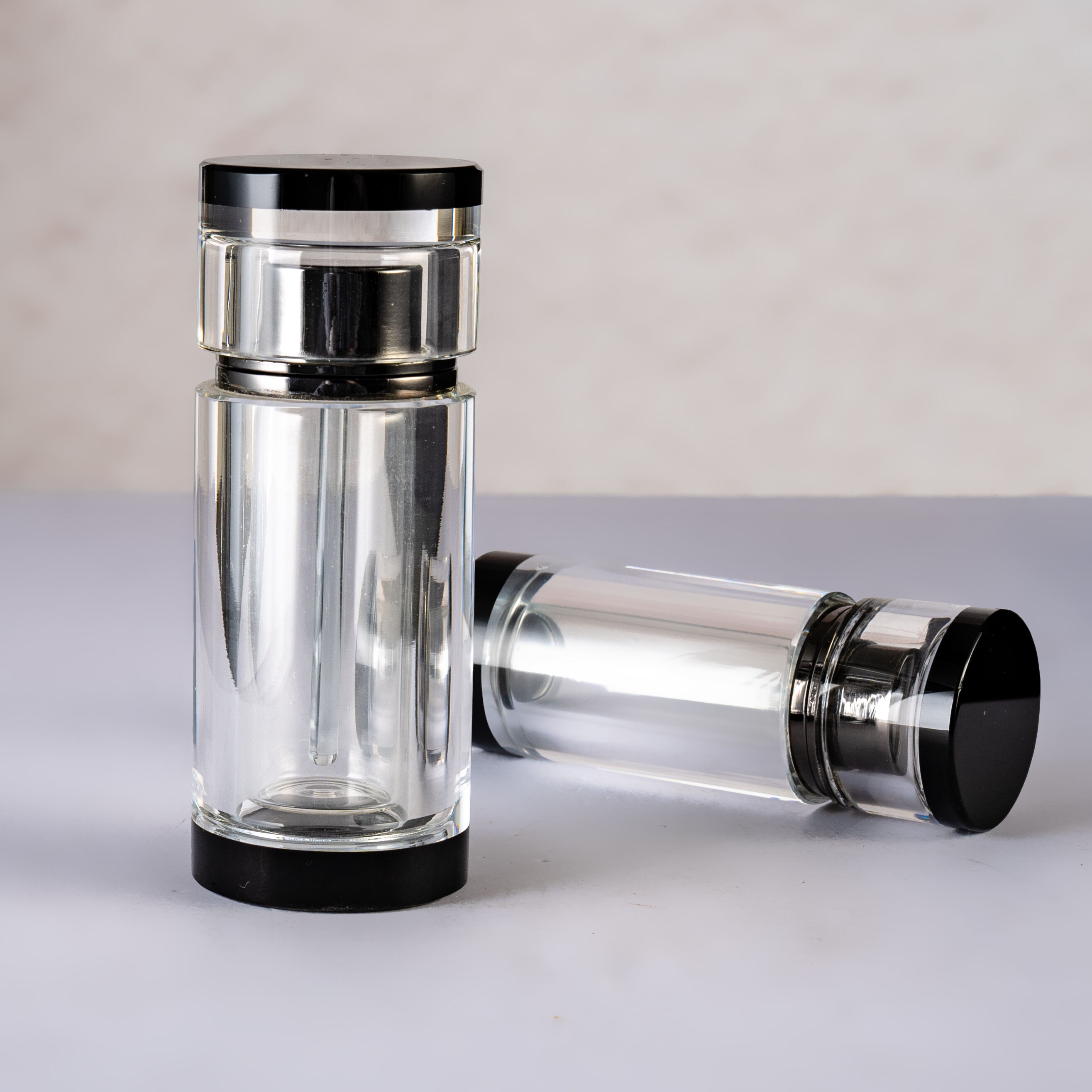 صغير بريدج تصميم جديد الجملة زجاجات العطر الشفافة بسيطة زجاجتان من زجاجات الزيت الأساسي السائل
