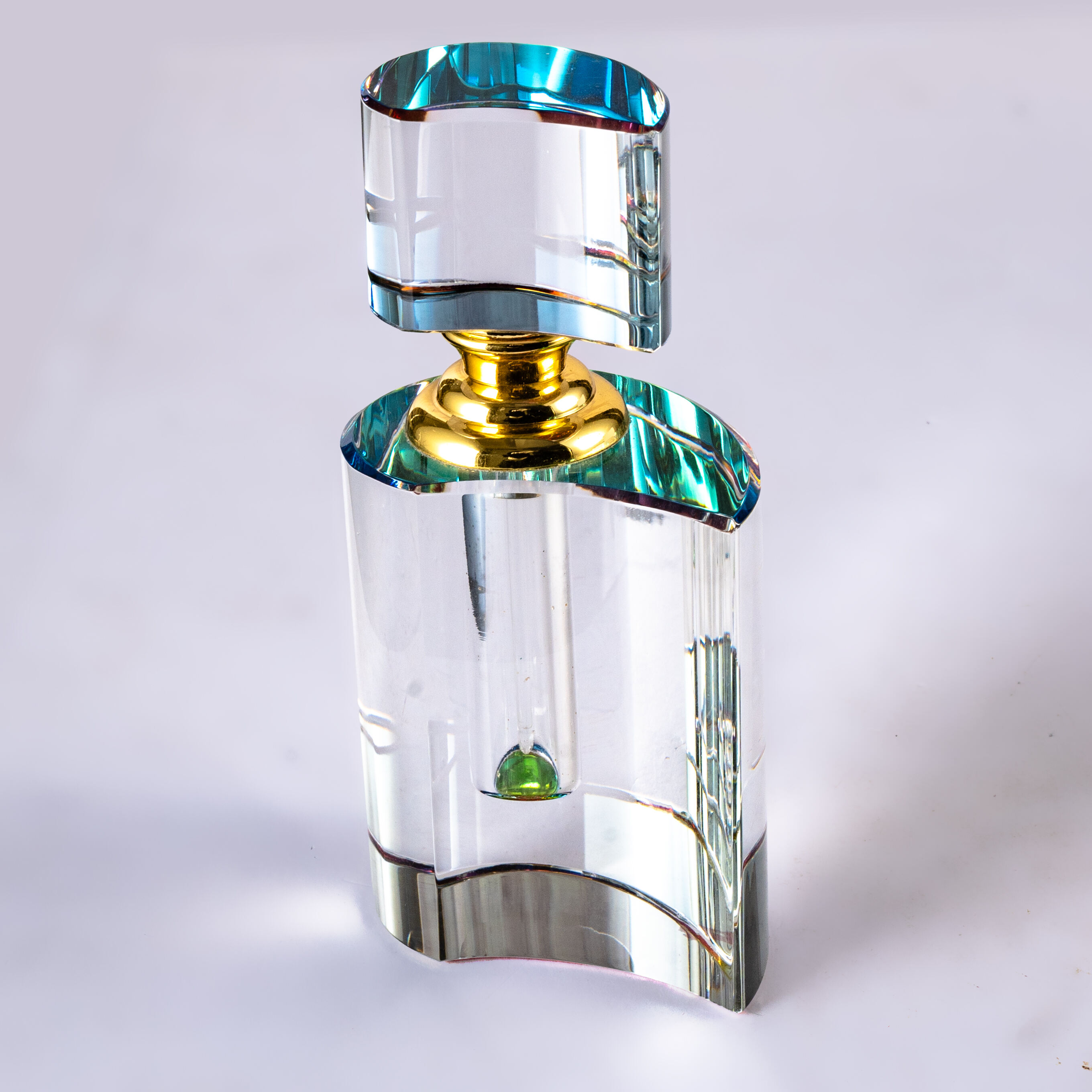 SmallBridge high-grade crystal perfume bottle Wholesale color plating process Comma shape beautiful atmosphere for personal use are suitable bottle weight about 246g