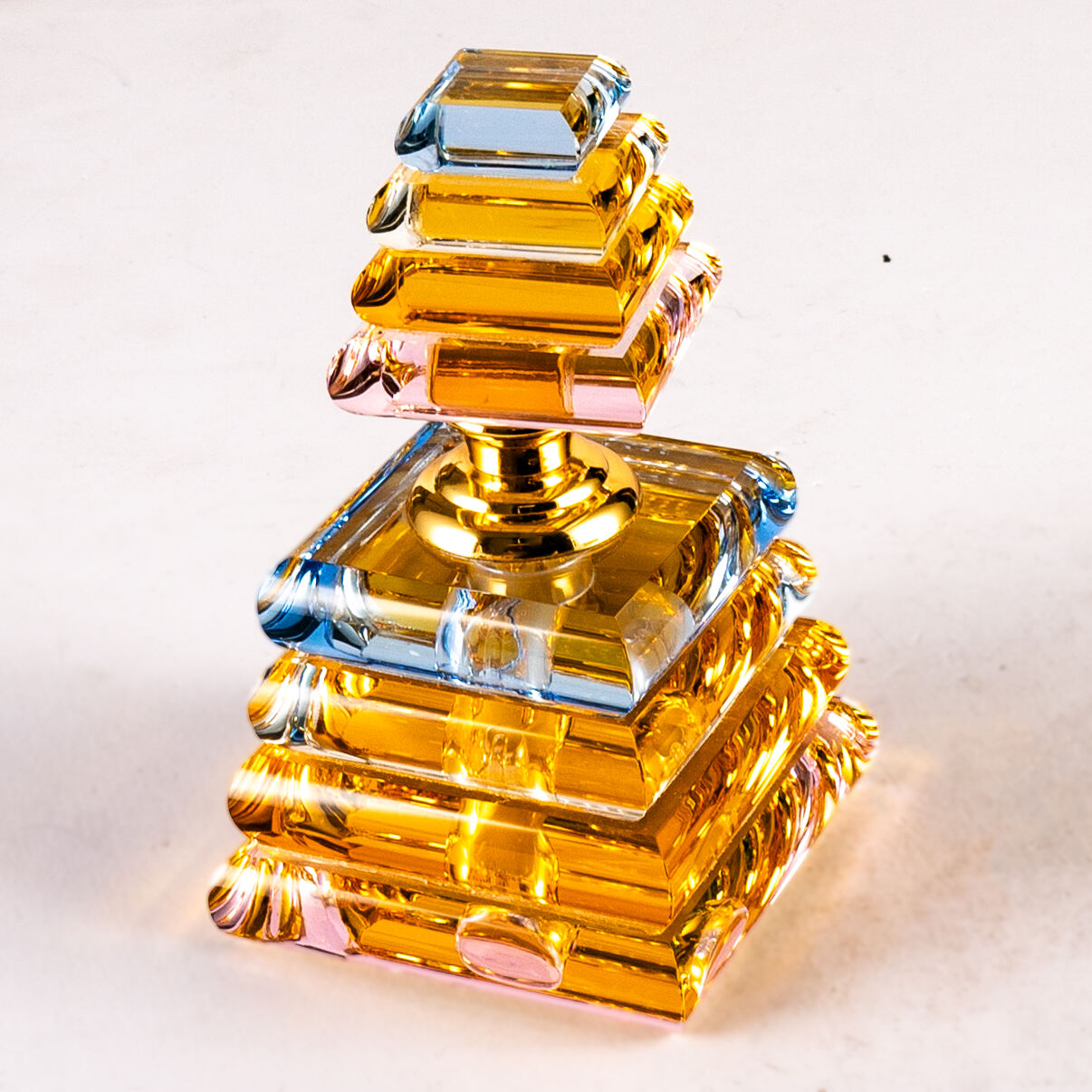 SmallBridge Crystal New Product Color Splicing perfume Bottle Essential Oil Bottle Empty Bottle Gift giving High end Product