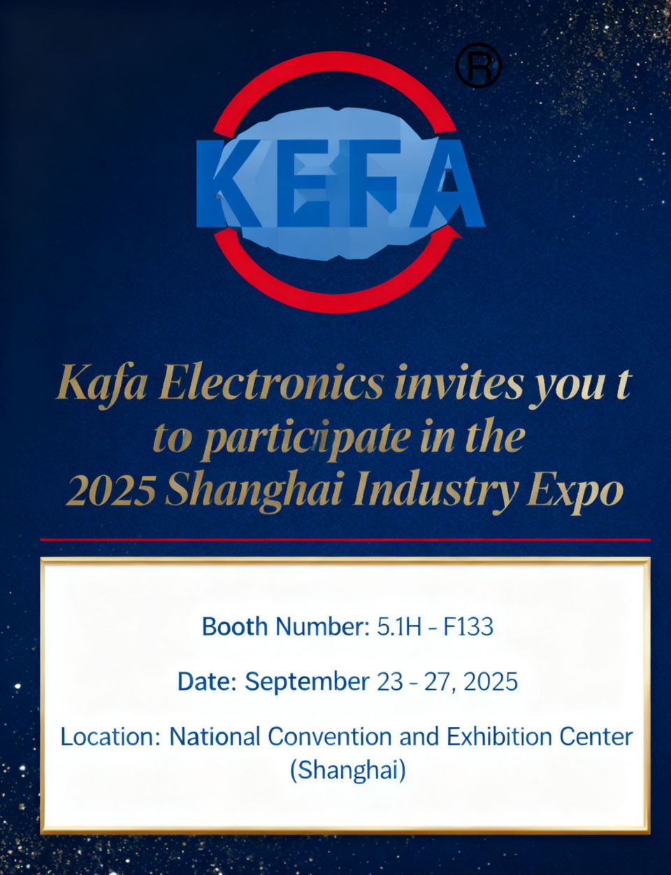 Kefa Electronics invites you to participate in the Shanghai Industry Expo - a professional manufacturer of wiring terminals