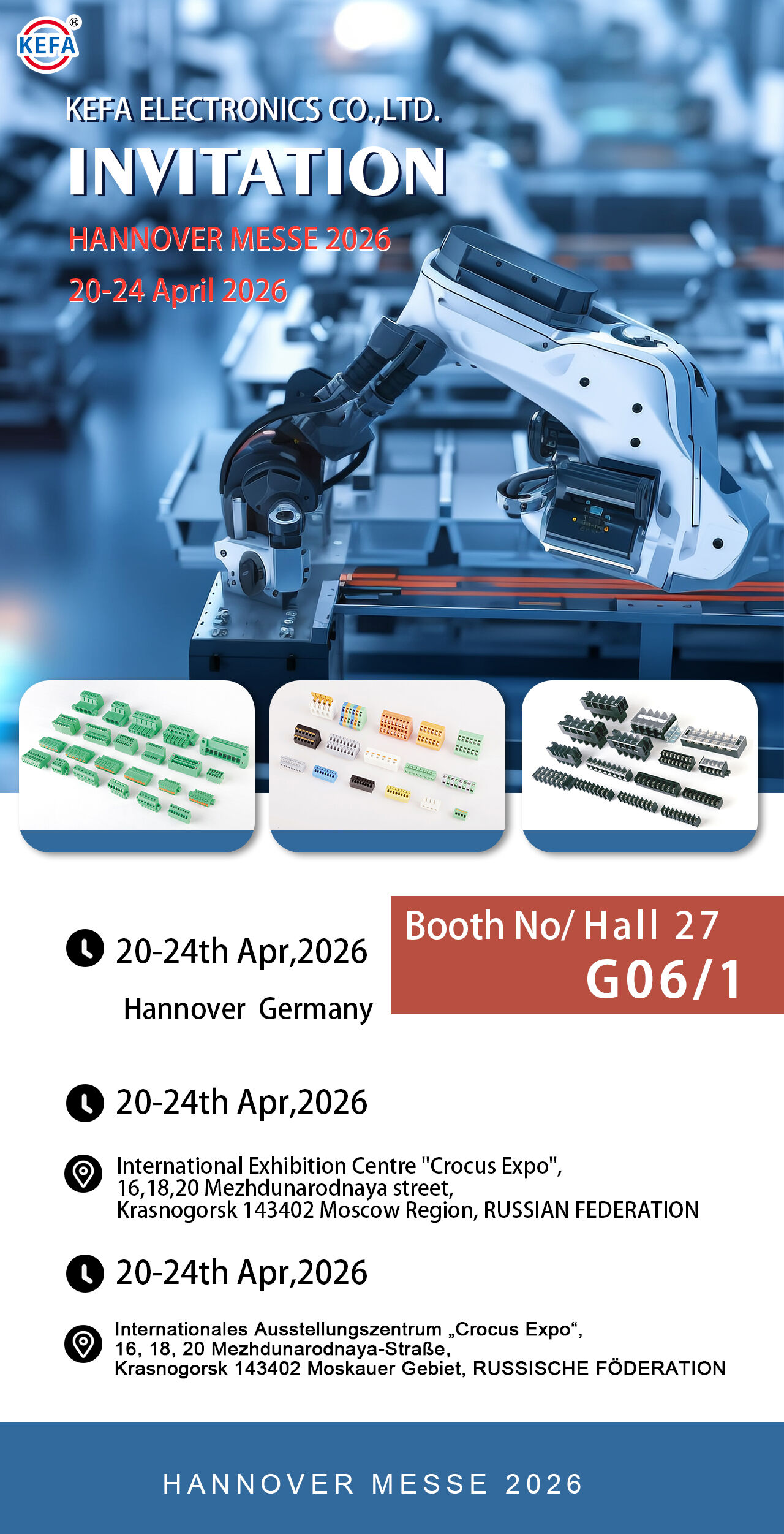KEFA at Hannover Messe 2026 (20-24 Apr)