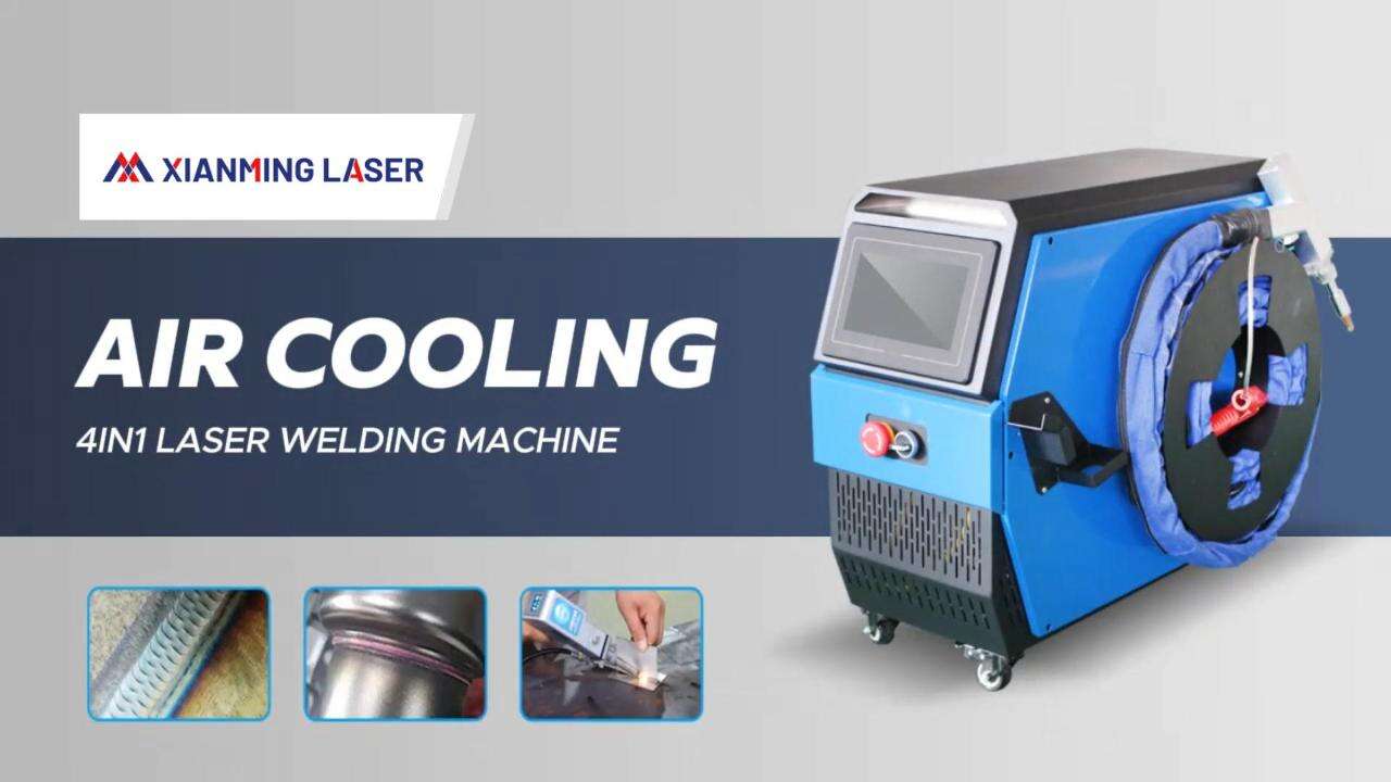 Air cooling 4 in 1 laser welding machine 1150w 1250w 1450w 1950w display