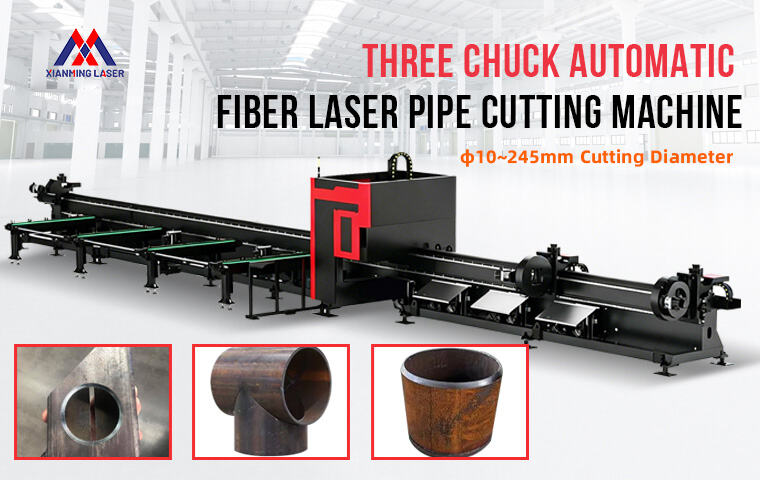 Three-Chuck Bevel Fiber Laser Pipe Cutting Machine: A High-Precision, High-Efficiency, Zero-Tail Material Processing Solution