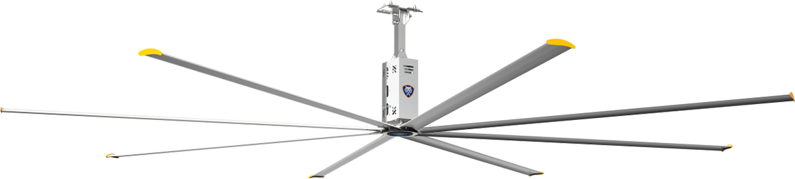 HVLS CEILING FAN WITH GEARED MOTOR