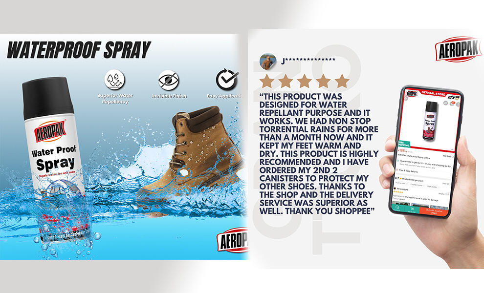 Aeropak Waterproof Spray: Superior Performance and 5-Star Customer Endorsement