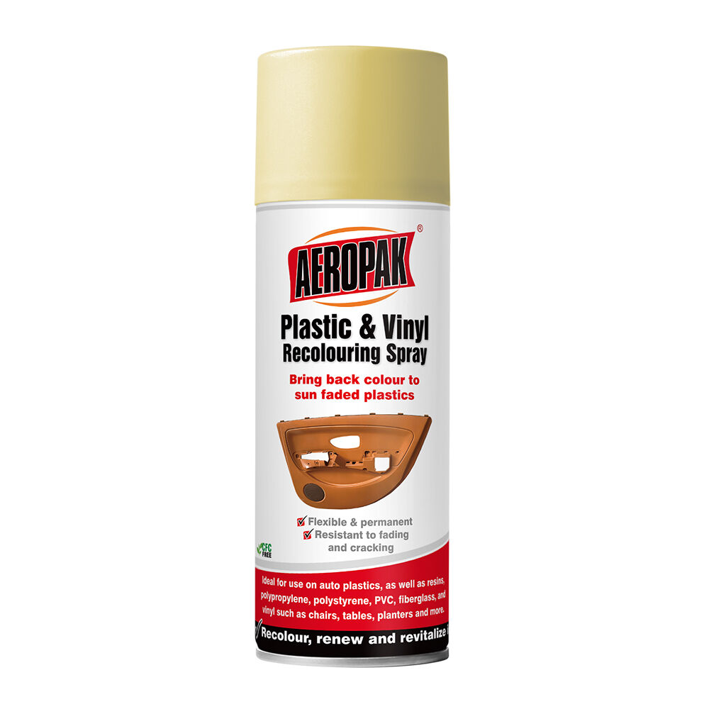 AEROPAK Plastic at Vinyl Pagpapalit ng Kulay na Spray na Nagpapanibago ng Plastic na Paint na Hindi Sumusuko sa Pagpaputi at Pagkakalbo