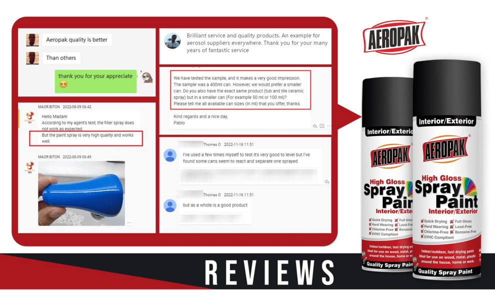 Aeropak Spray Paint: Praised for Superior Quality in Customer Reviews