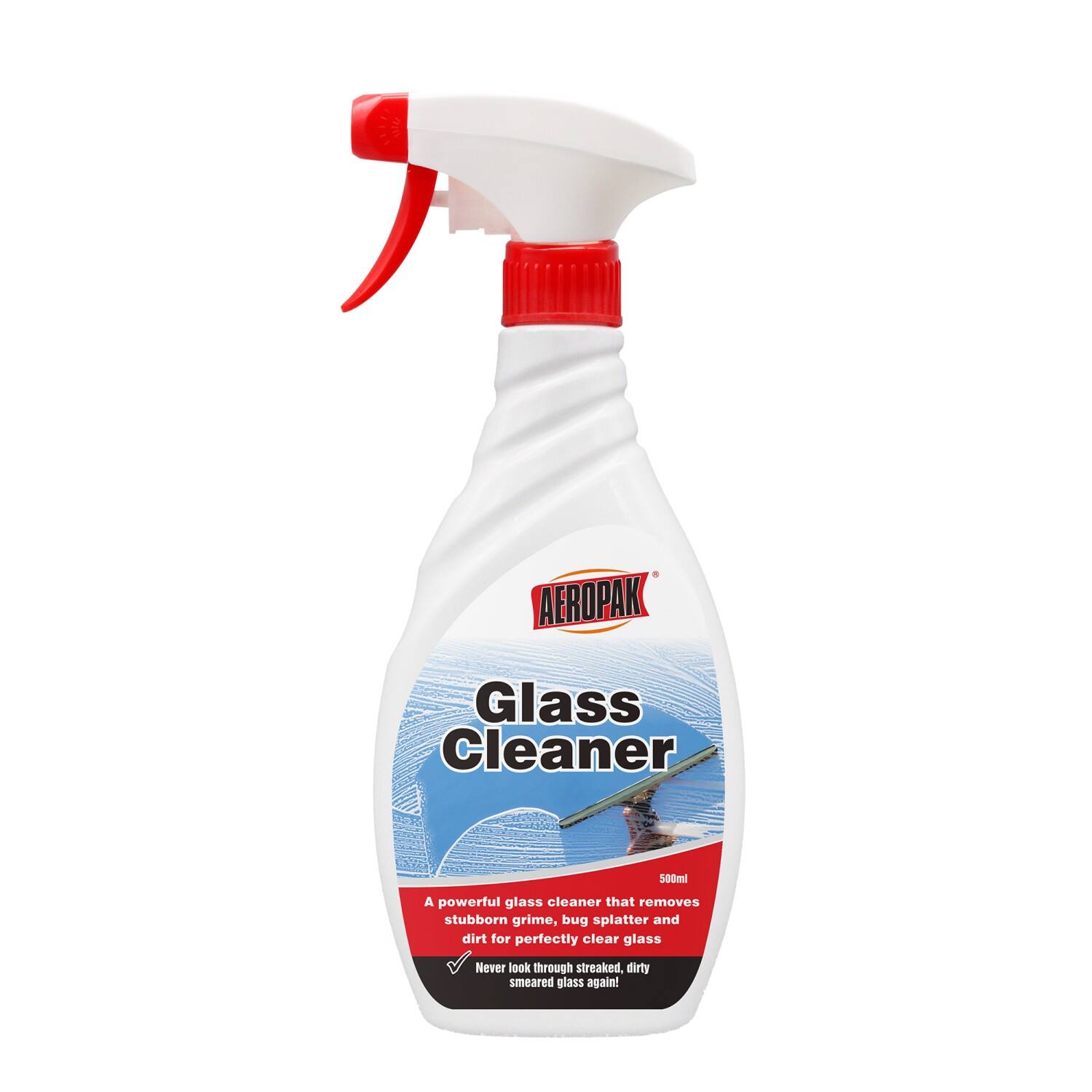 AEROPAK Glass Cleaner 500ml Multi Surface Instant Glass Cleaner for Car and Household