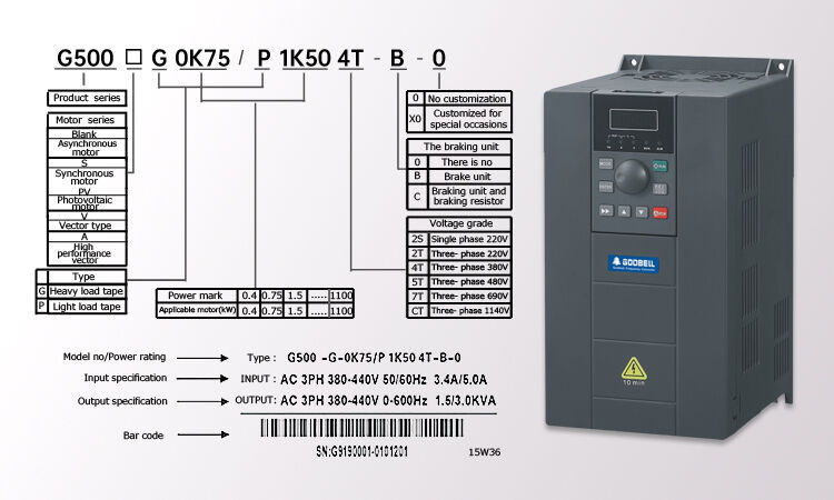 G500 4 5.5 7.5KW VFD supplier