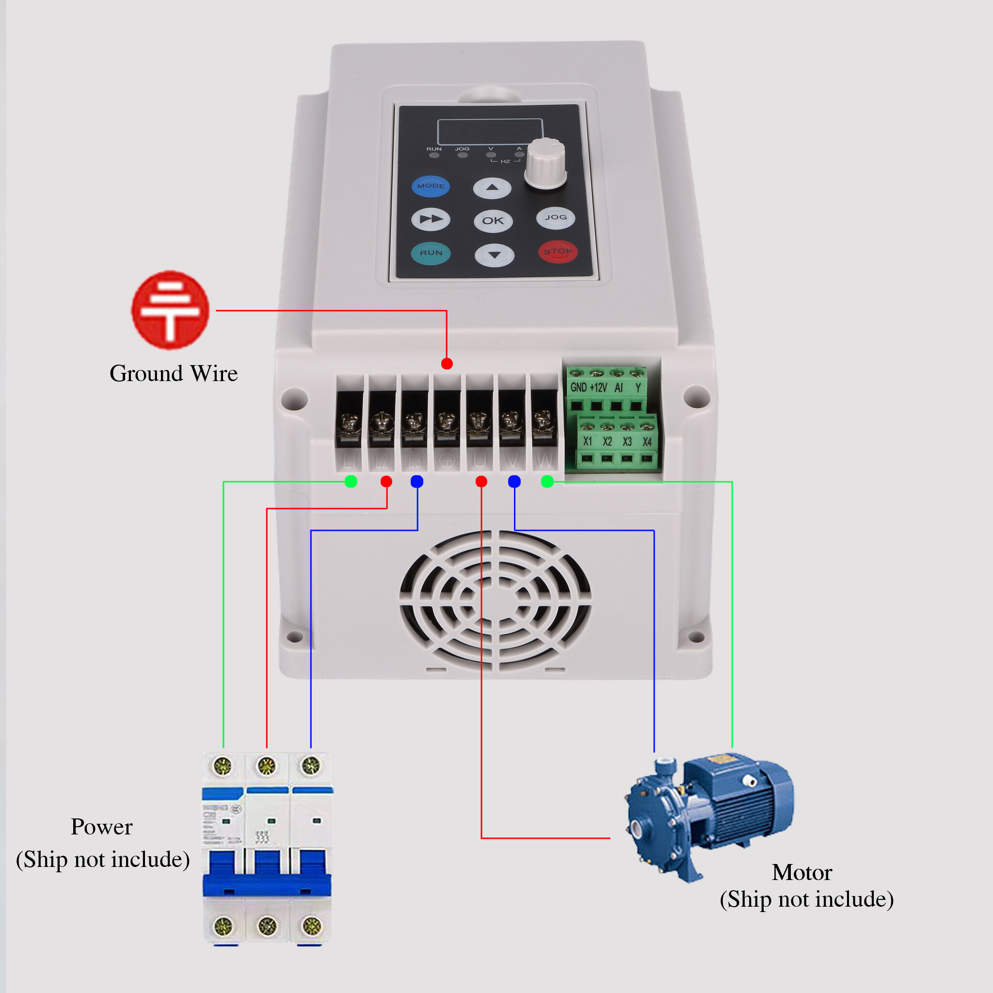 A100 Compact VFD - white details