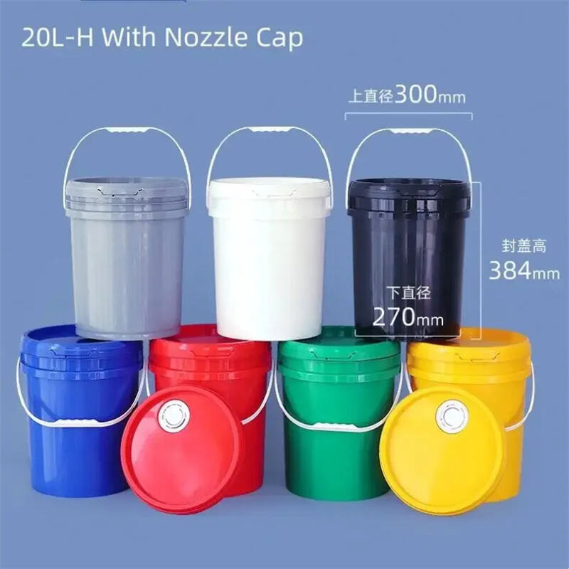 Factory Wholesales Food Grade pp Durable 5-Gallon Plastic Paint Packing Protection 20L Bucket with handle and lid