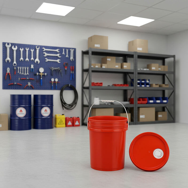 Wholesales Foood Grade 5Gallon pp Oil Paint Washing Plastic Bucket Plastic Container with Lid Spout and Handle