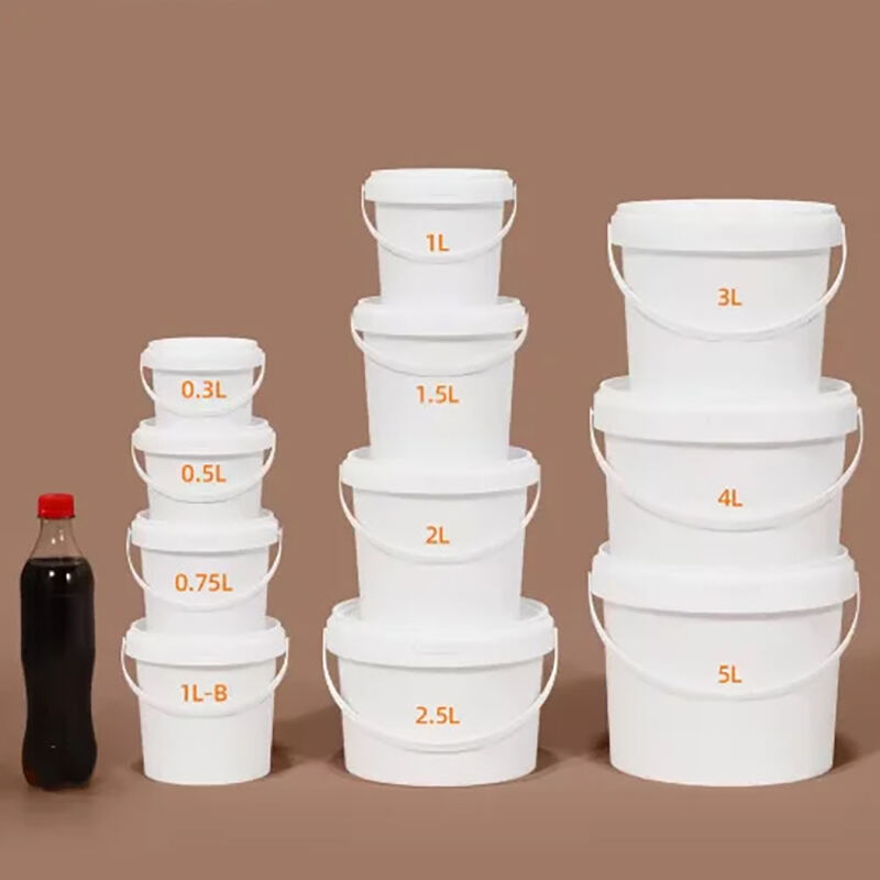 Food Grade Sealed Container, Empty Bucket with Lid, Coated Storage Box, 2L-5LJam, Cookies, Chocolate