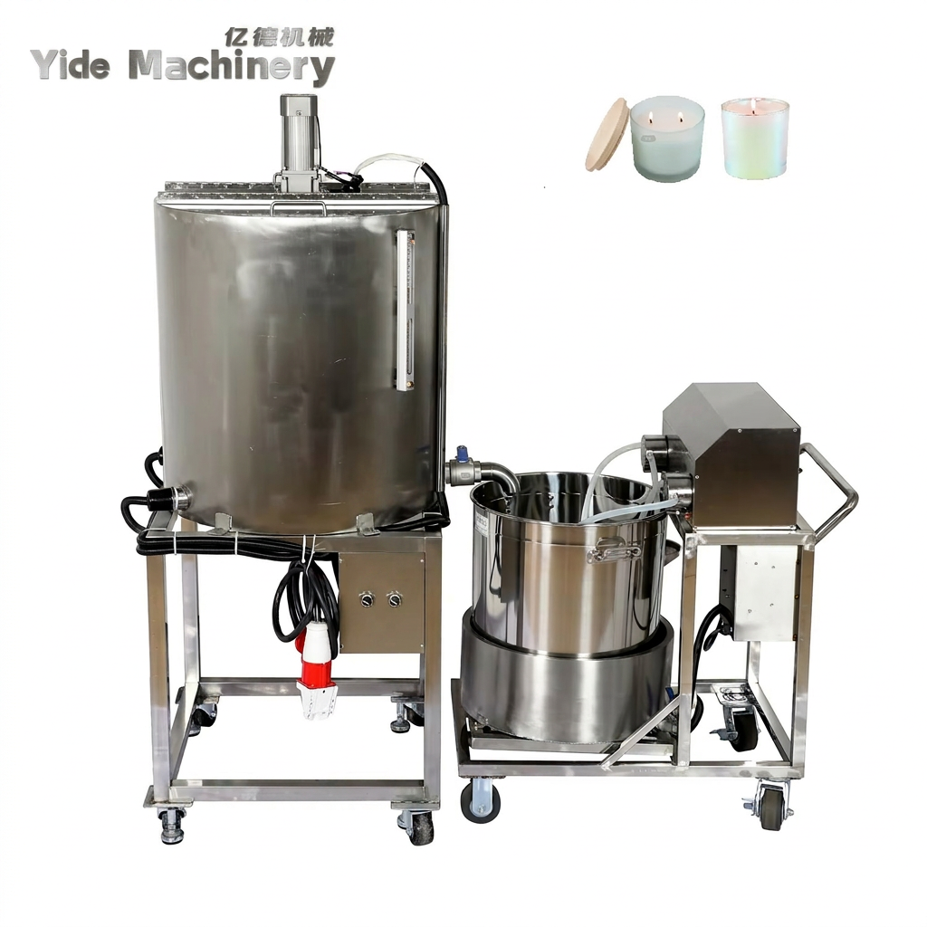 YD Popular Mixing Tank Heater Pot Candle Equipment Soy Wax Machine Double Layers SS304 Color Fragrance Oil 100L Factory Price