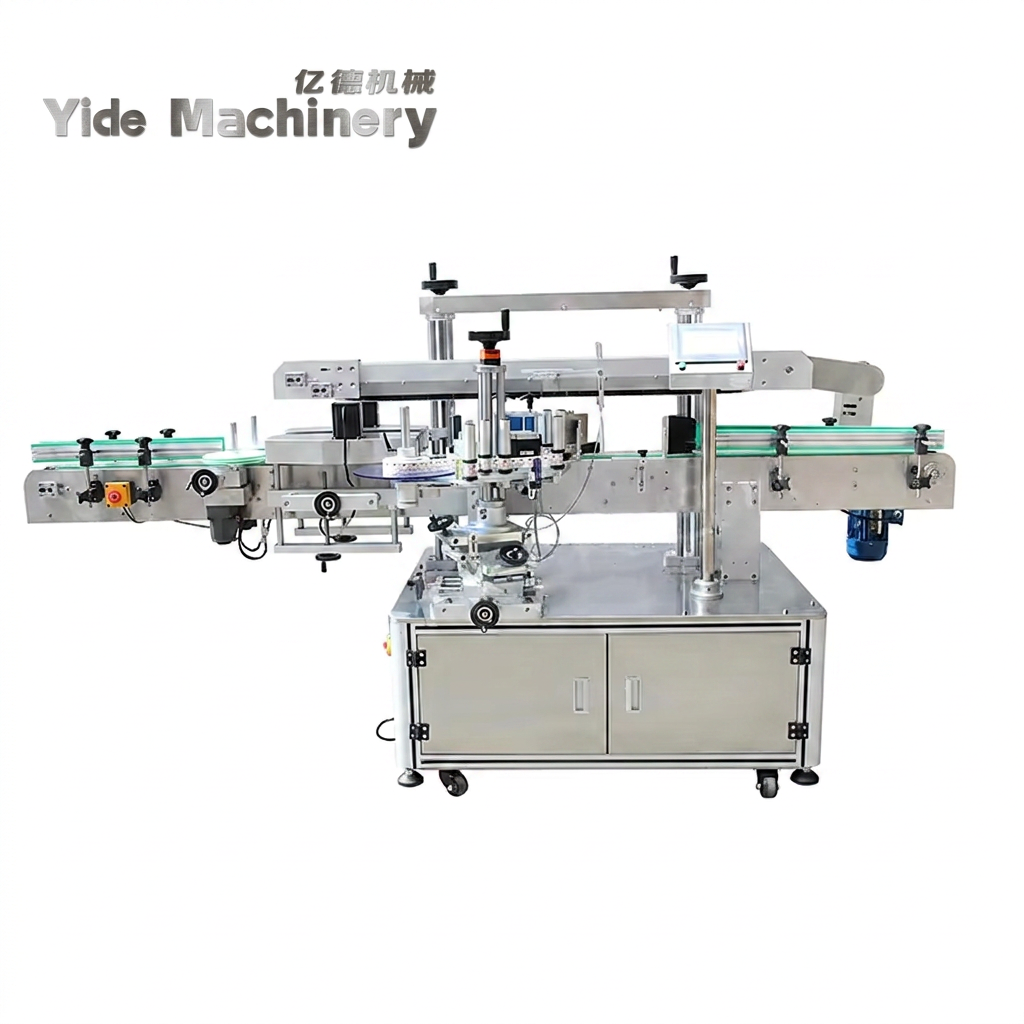 Factory Custom Automatic Sticker Glass Pet Round Bottle Labeling Machine Label Pasting Machine