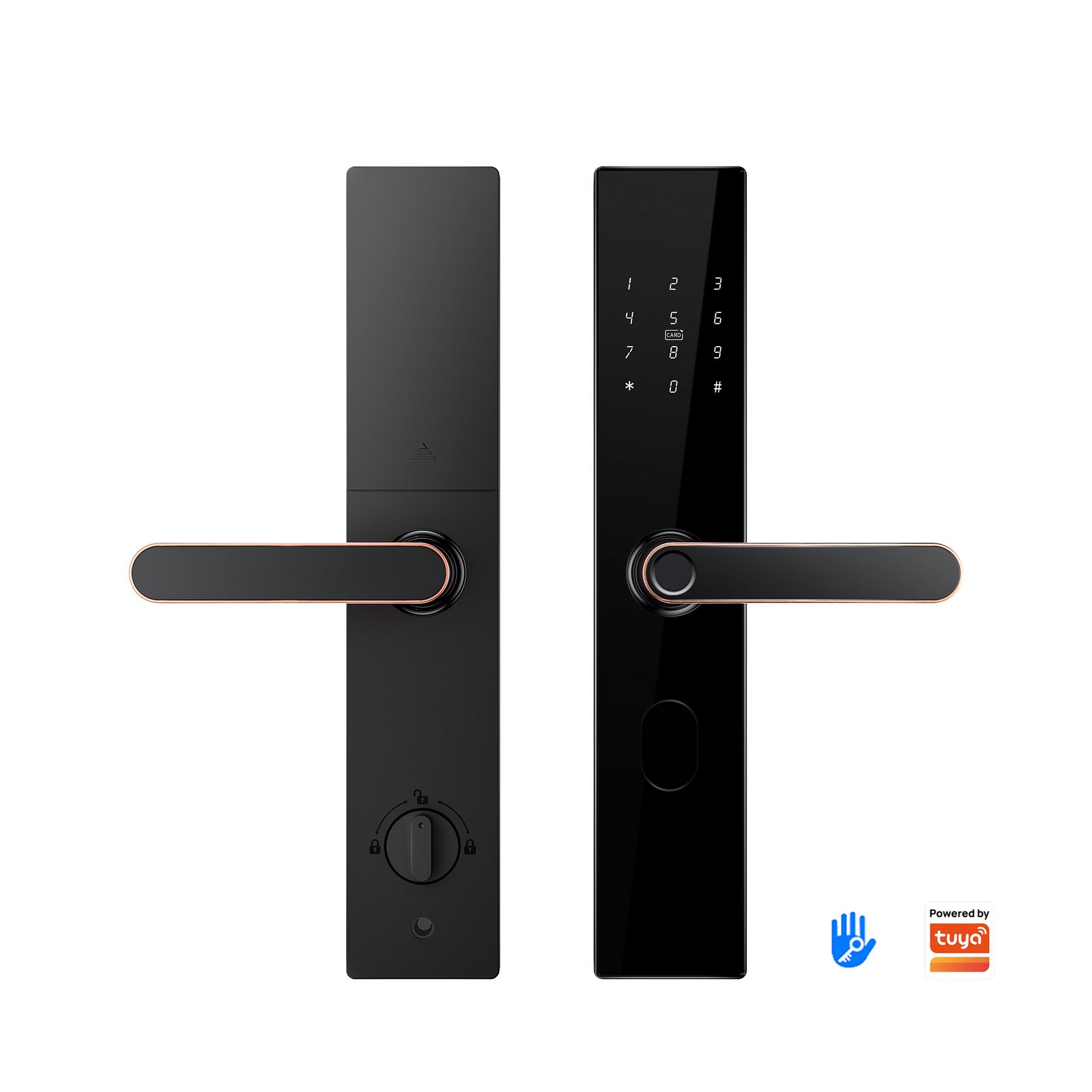 TTlock Smart WiFi Digital Door Handle with Biometric Fingerprint and Tuya App Integration Durable Kaisstar