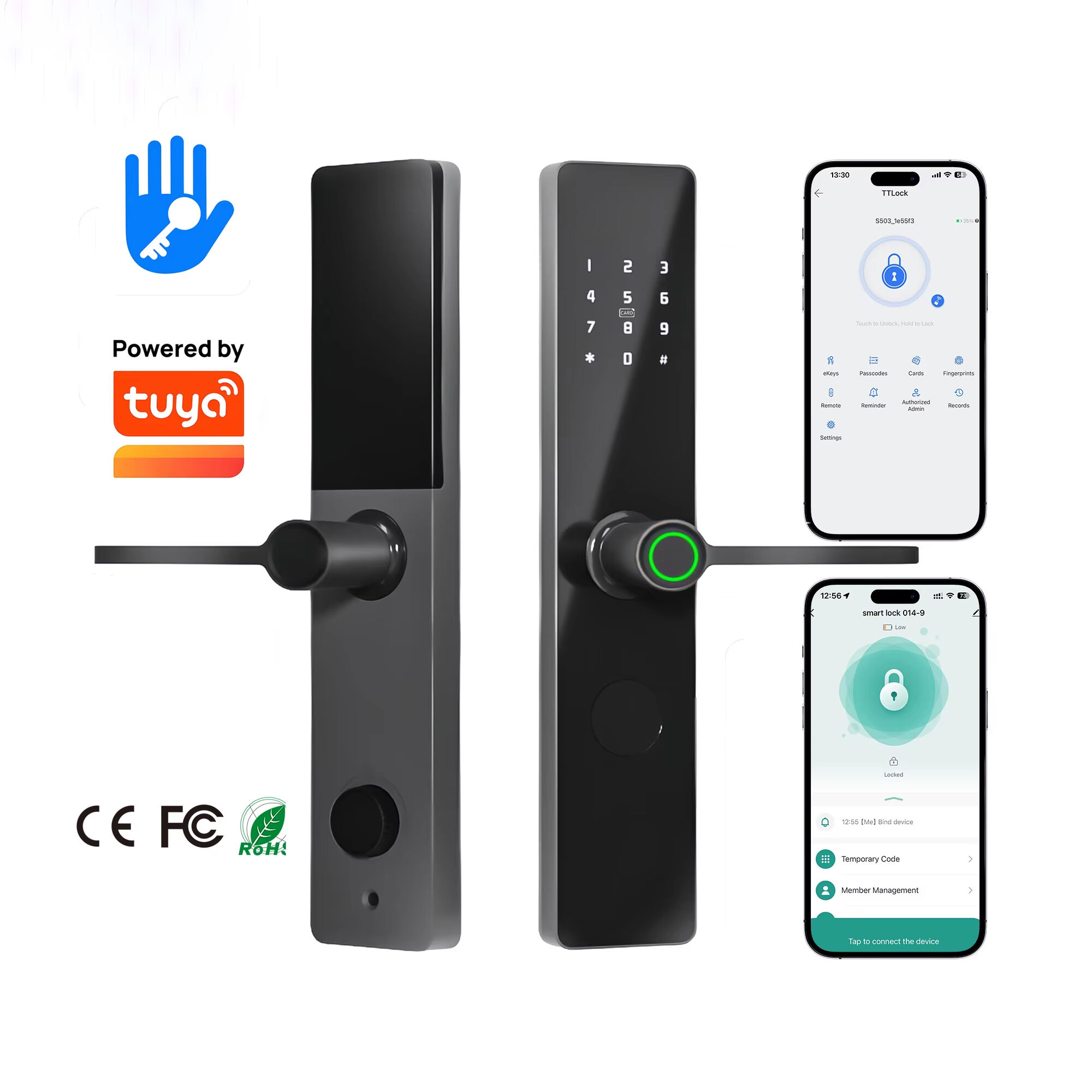 TTLock Fingerprint Smart Door Lock - High Security Anti-Theft Keyless Entry, WiFi Remote Control, Cerradura Inteligente for Home & Exterior