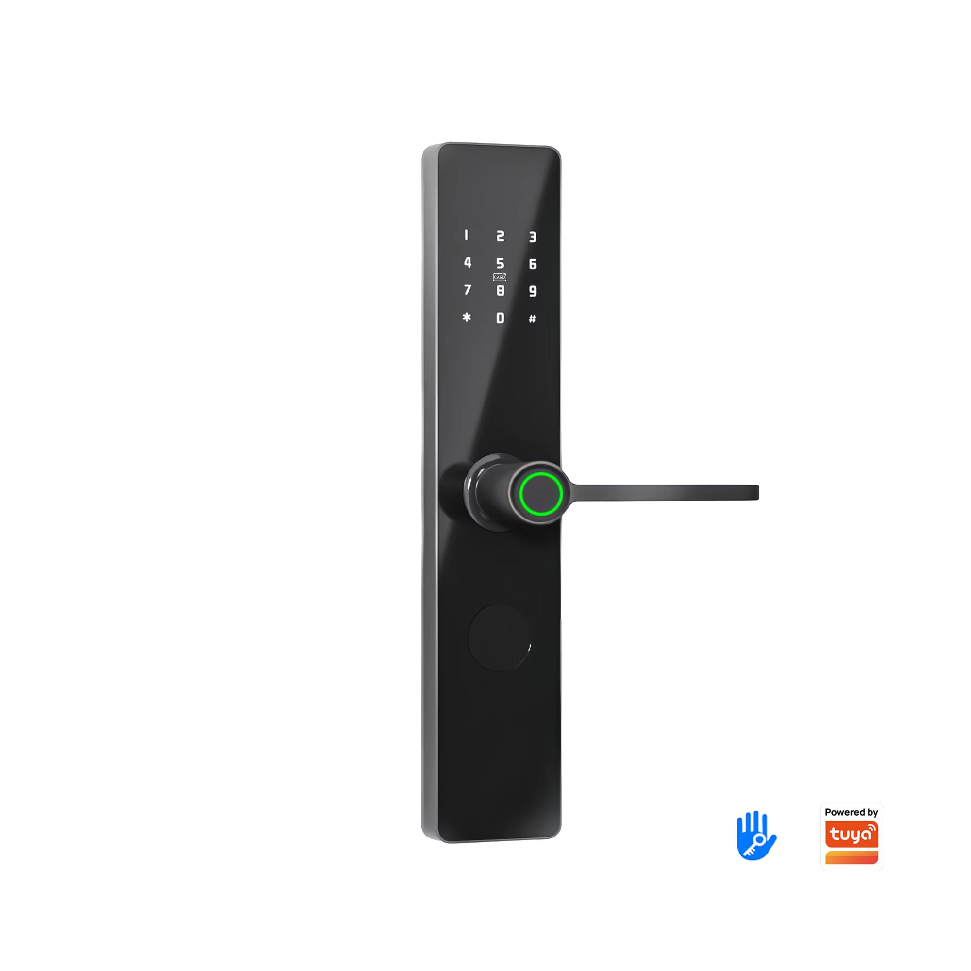 Aluminium Alloy Smart Lock Fingerprint Password Card Access with Tuya and TTLock App Cloud Control for Aluminum, Wood, and Steel Doors