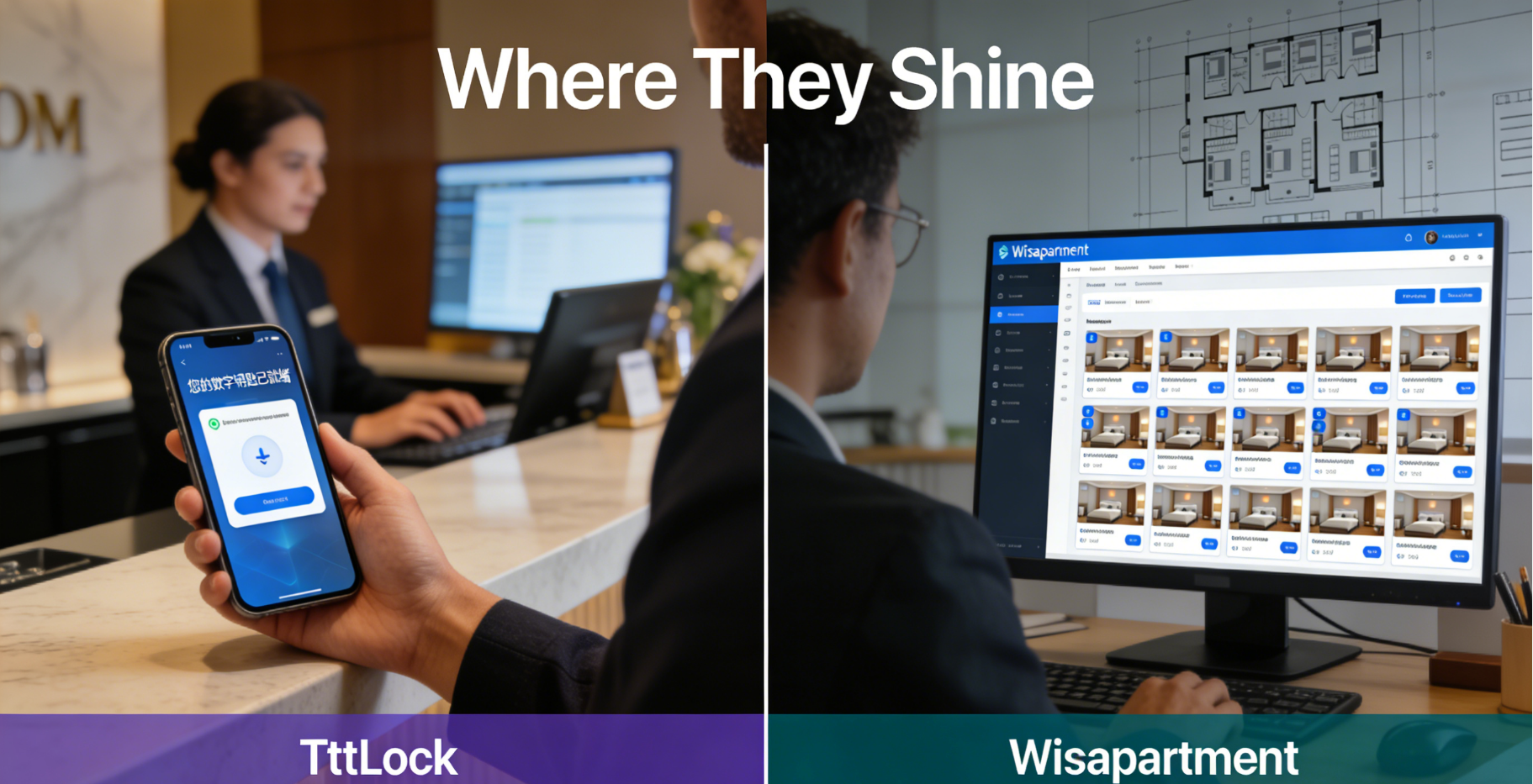 TTLock против Wisapartment: какой платформой умного замка лучше управлять вашим объектом