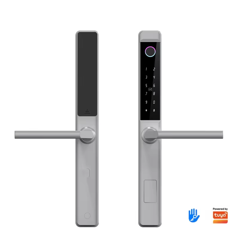 Modern Design Waterproof Smart Door Lock Fingerprint Password Black/Silver Security Lock for Home Door Kaisstar