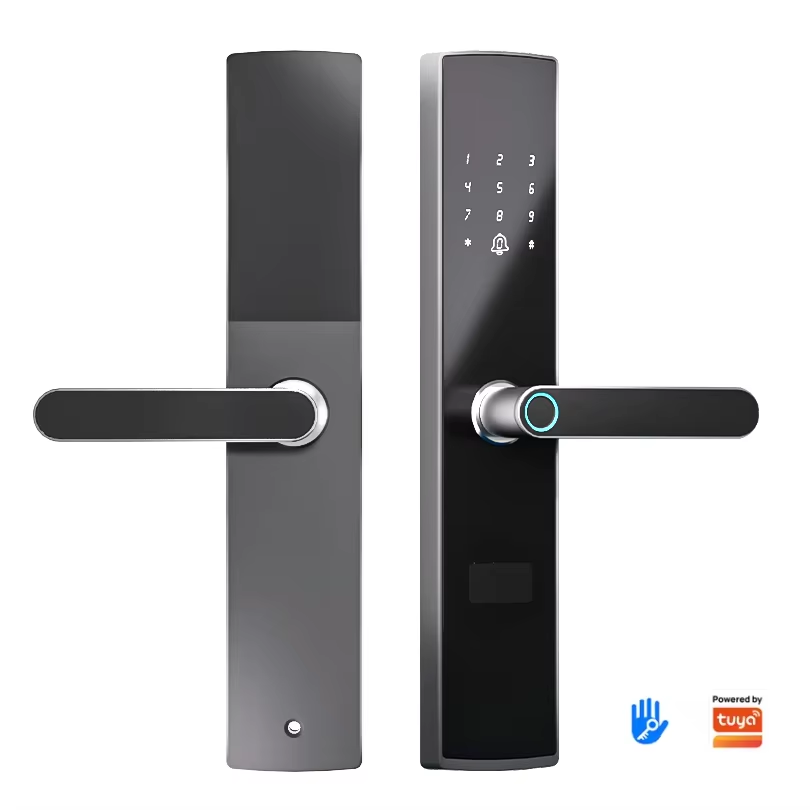 Prosty inteligentny zamek do drzwi z kodem PIN, odciskiem palca i bezkluczykowym dostępem, automatycznym zamykaniem oraz odblokowaniem przez Wi-Fi – elektroniczny zamek do drzwi Kaisstar