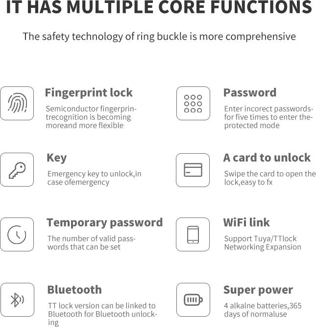 A3 Wooden door smart lock fingerprint lock electronic code lock factory