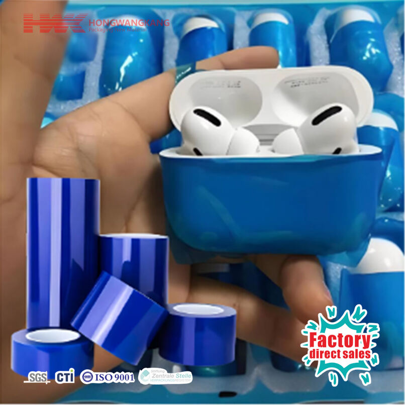 HWK Factory Custom PE Protective Film Plastic Barrier Film Pe Barrier Film Roll para sa Kaso ng Headphone