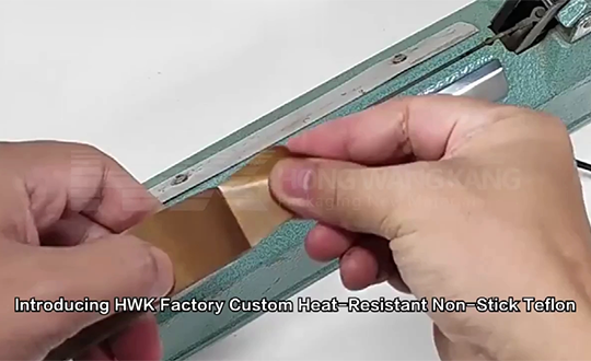 HWK Factory Custom Heat-Resistant Non-Stick H-teflon Tape for Vacuum Packaging Machine Conveyor Belt