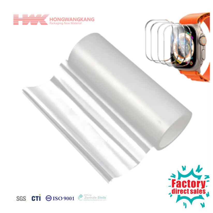 HWK Factory Custom PET Surface Plastic Film Self-Adhesive PET Protective Film para sa Proteksyon ng Screen at Superfisyal na Proteksyon